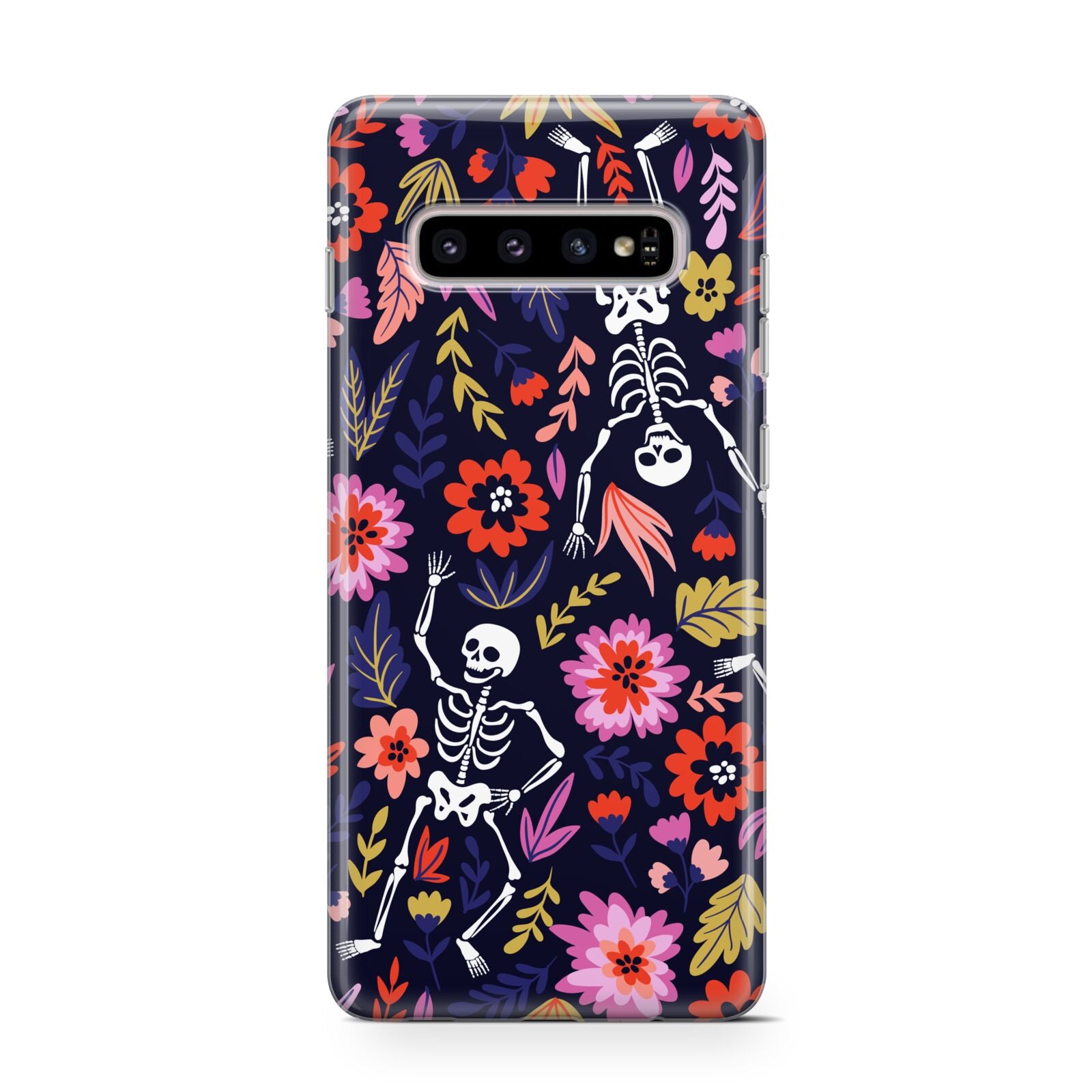 Floral Skeleton Protective Samsung Galaxy Case