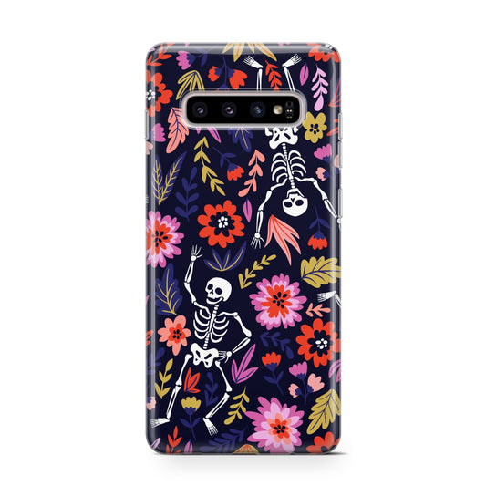 Floral Skeleton Protective Samsung Galaxy Case