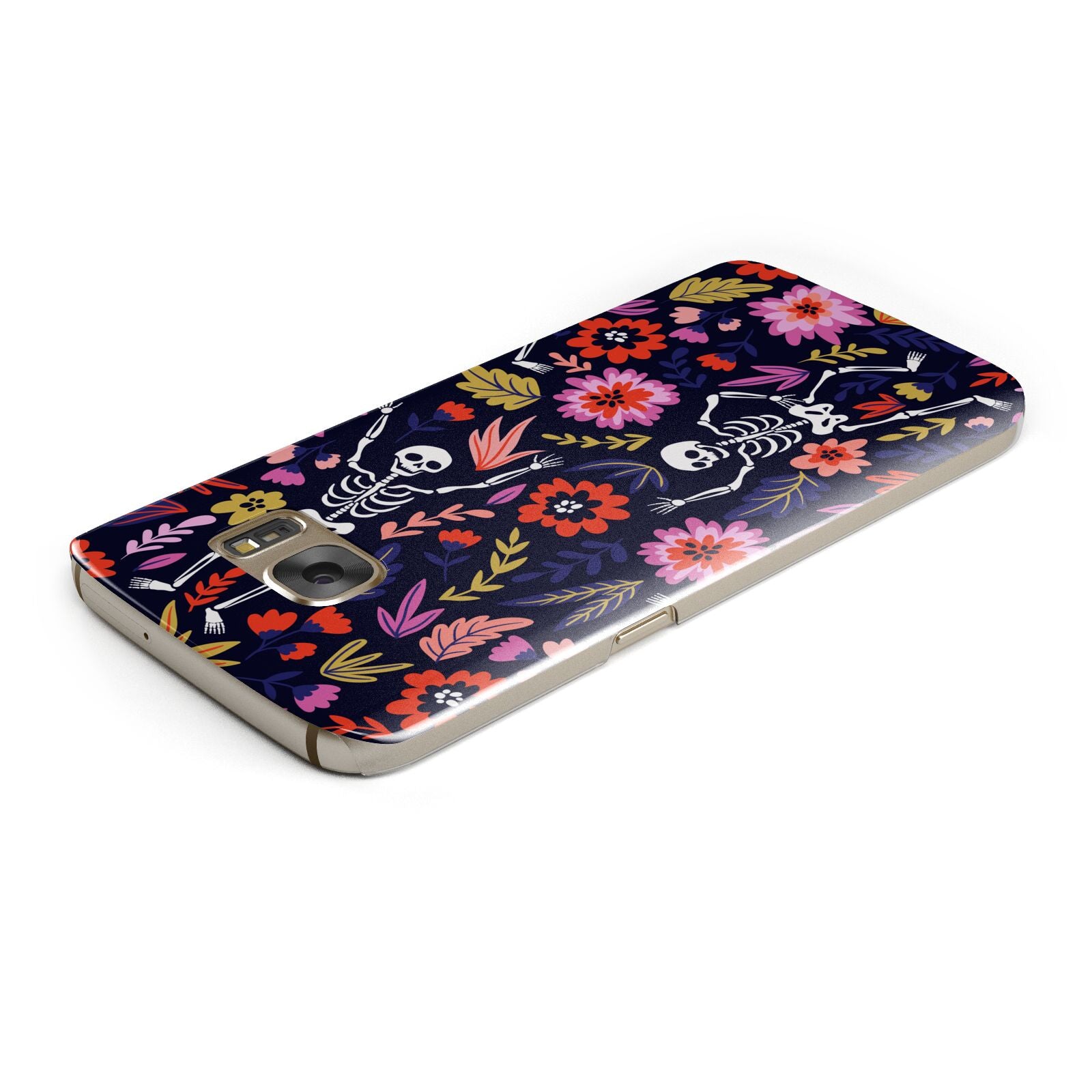 Floral Skeleton Samsung Galaxy Case Top Cutout