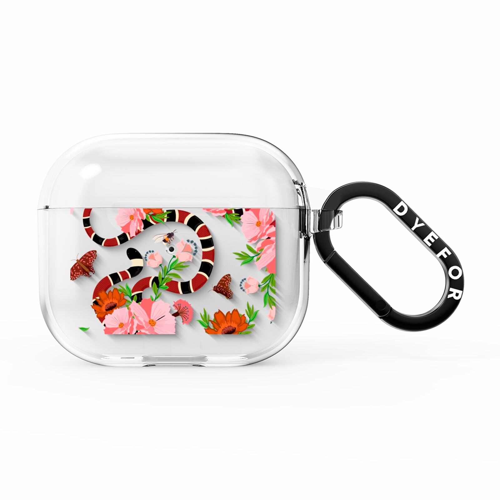 Floral Snake AirPods Clear Case 3rd Gen