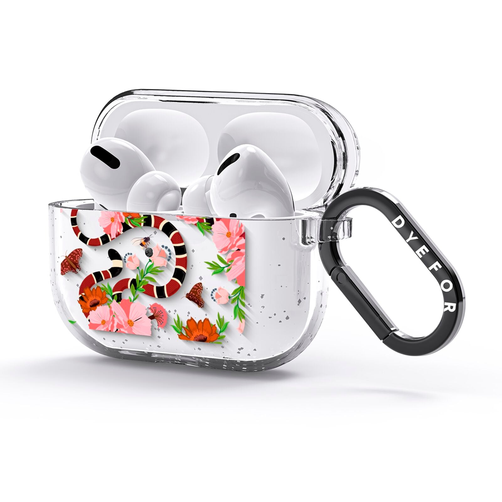 Floral Snake AirPods Glitter Case 3rd Gen Side Image