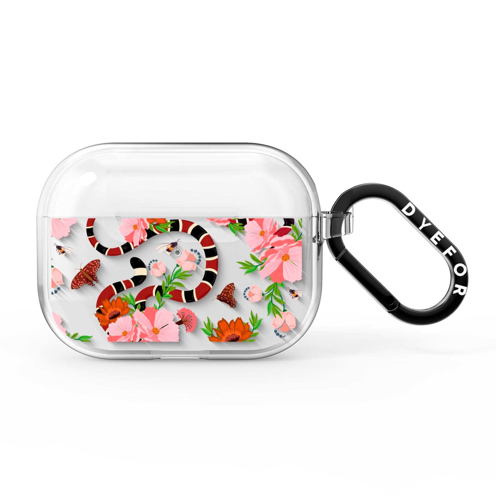 Floral Snake AirPods Pro Clear Case