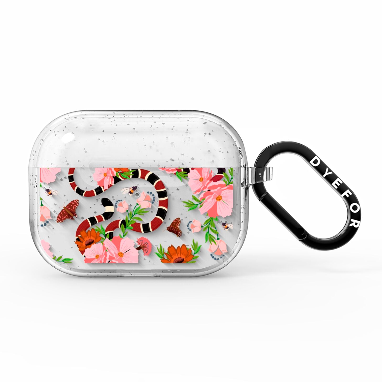 Floral Snake AirPods Pro Glitter Case