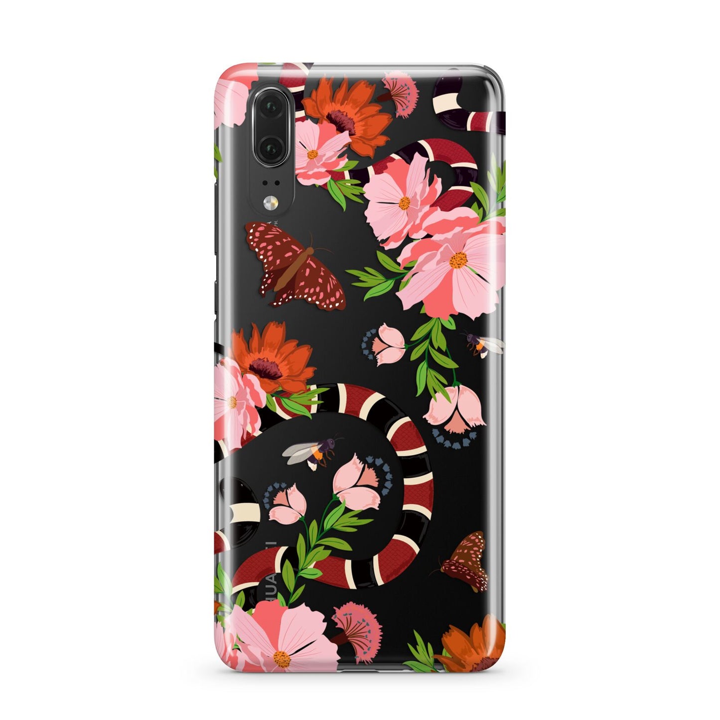 Floral Snake Huawei P20 Phone Case