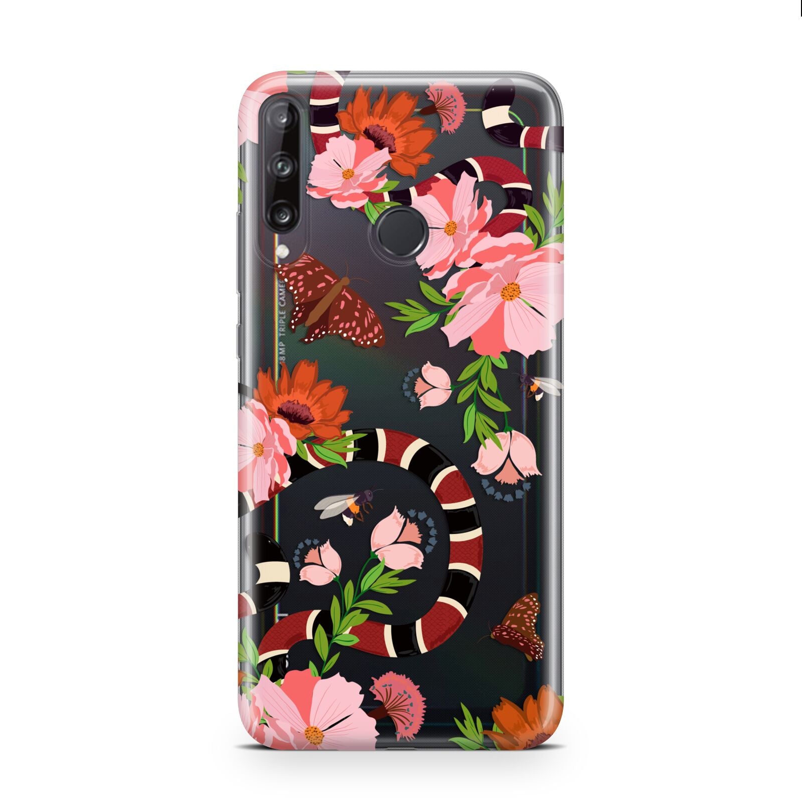 Floral Snake Huawei P40 Lite E Phone Case