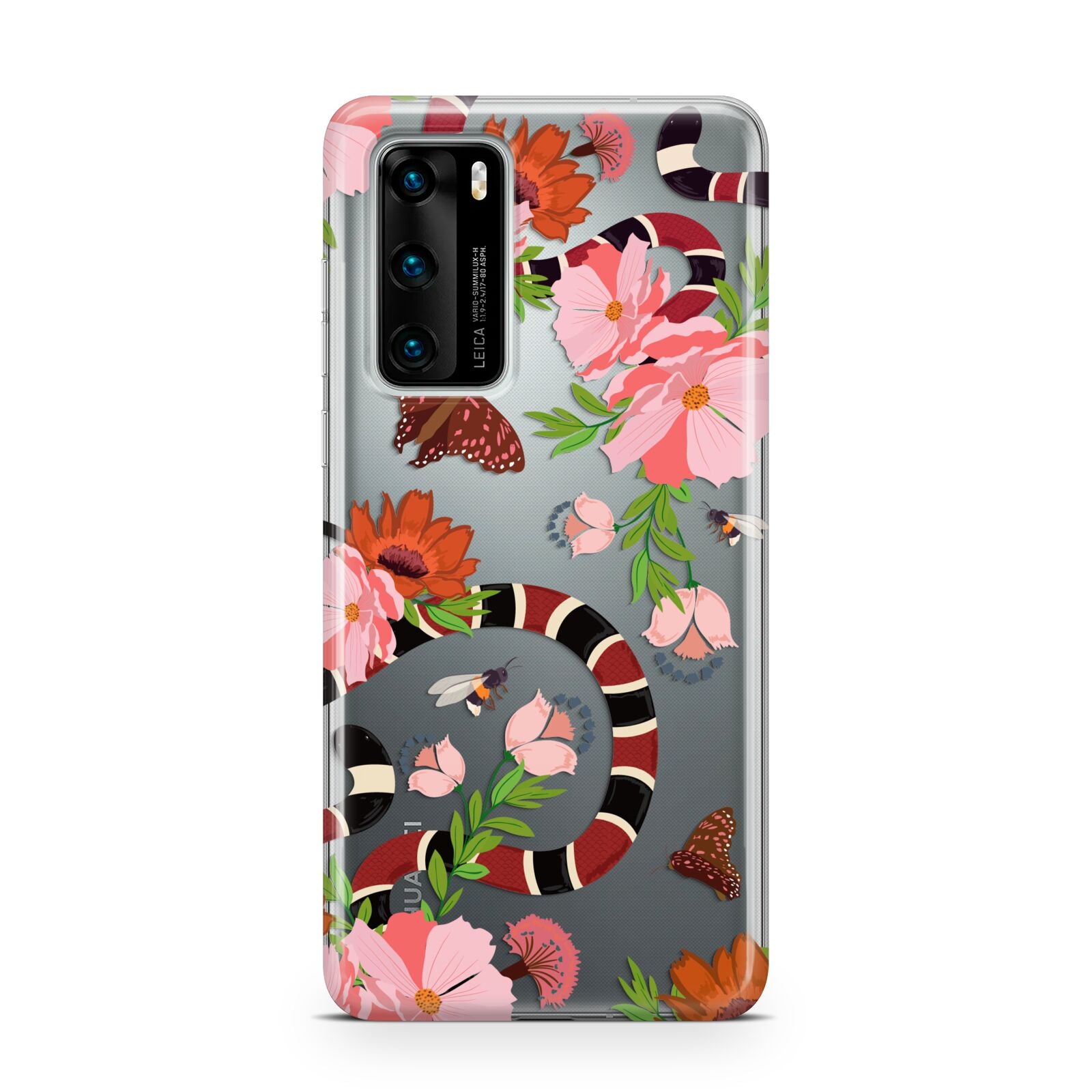 Floral Snake Huawei P40 Phone Case