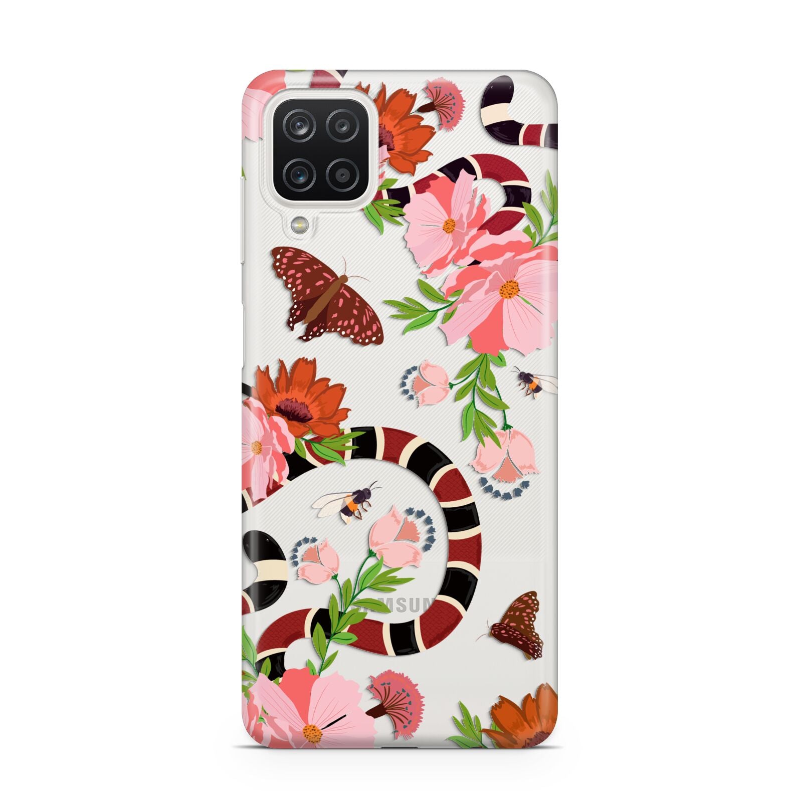 Floral Snake Samsung A12 Case