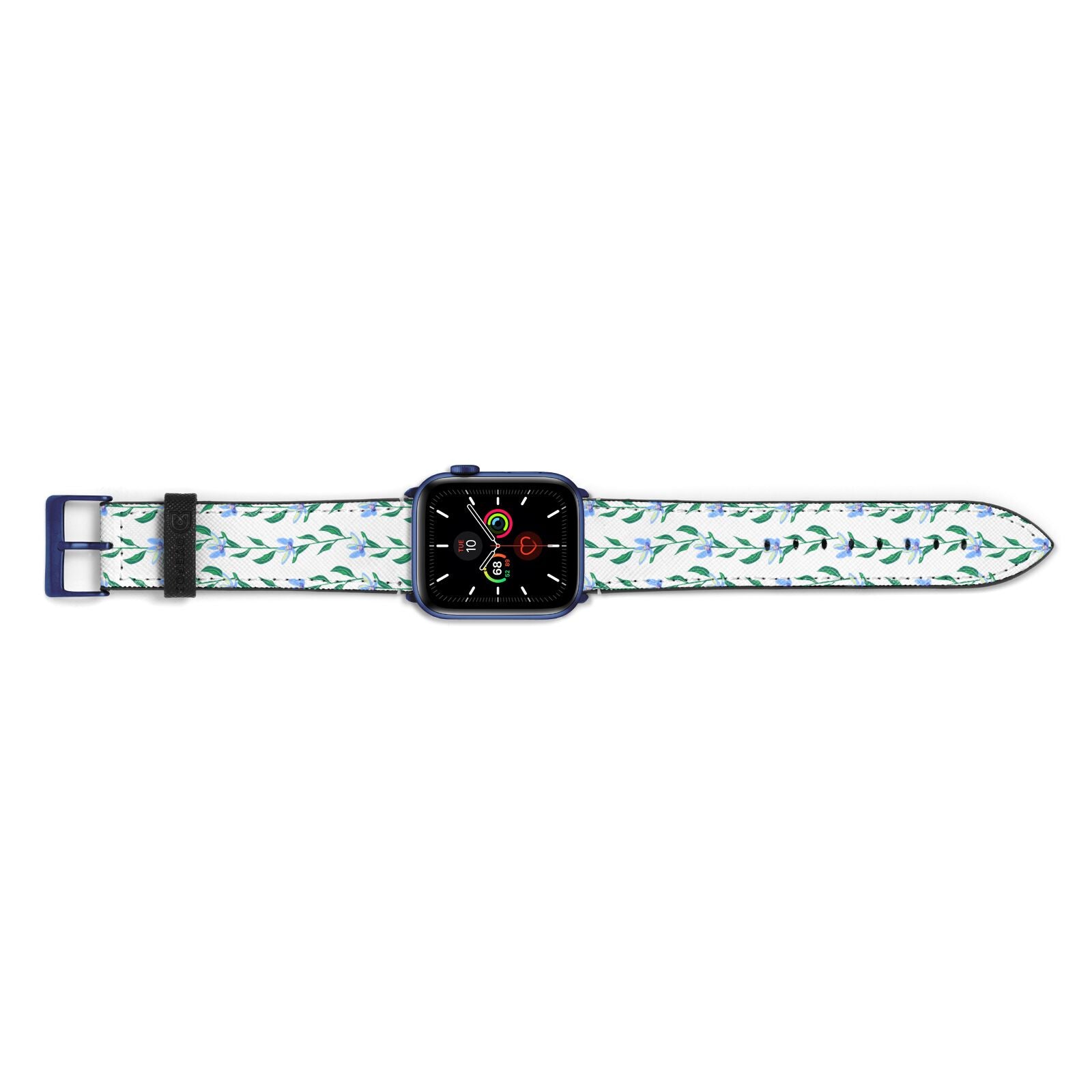 Flower Chain Apple Watch Strap Landscape Image Blue Hardware