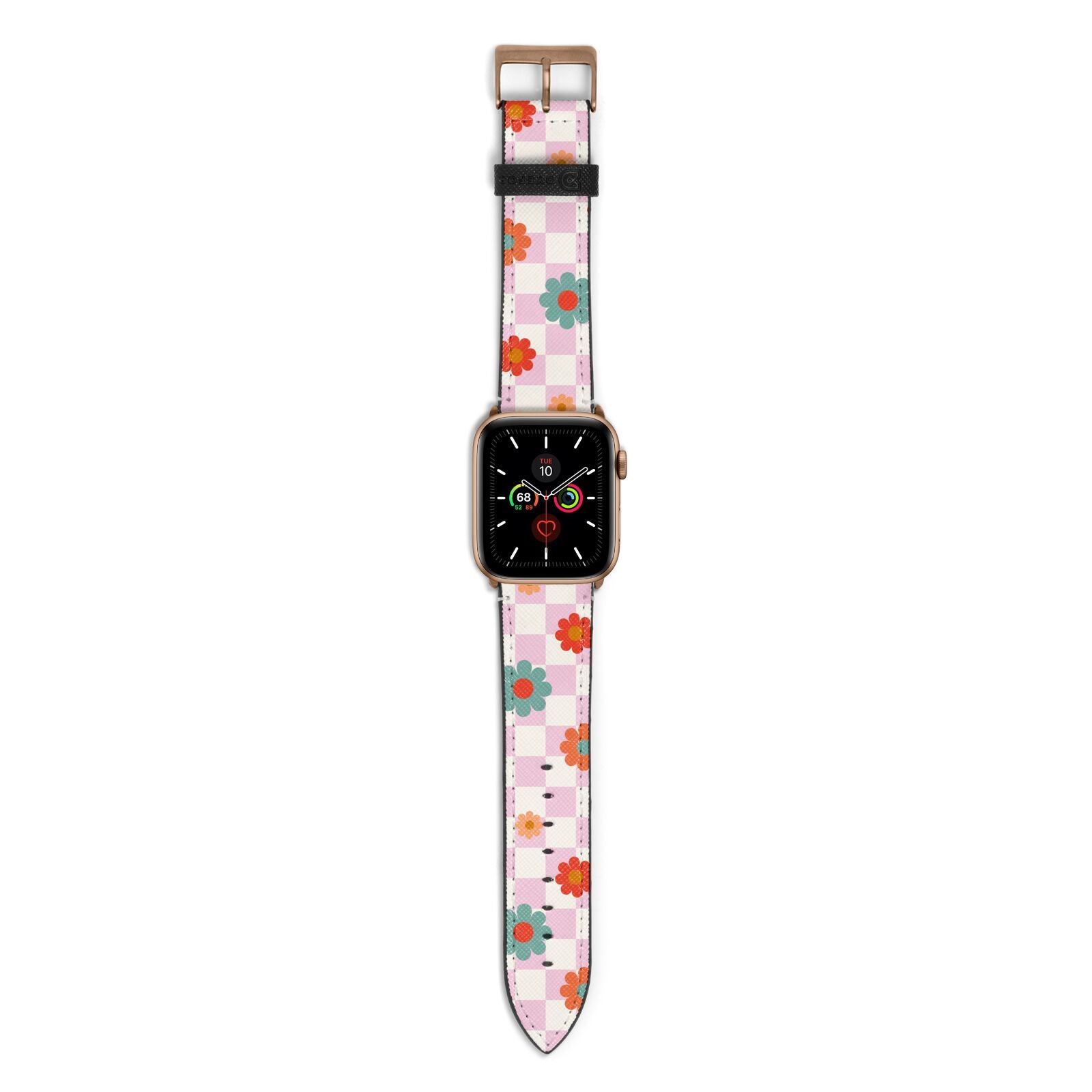 Flower Power Apple Watch Strap with Gold Hardware