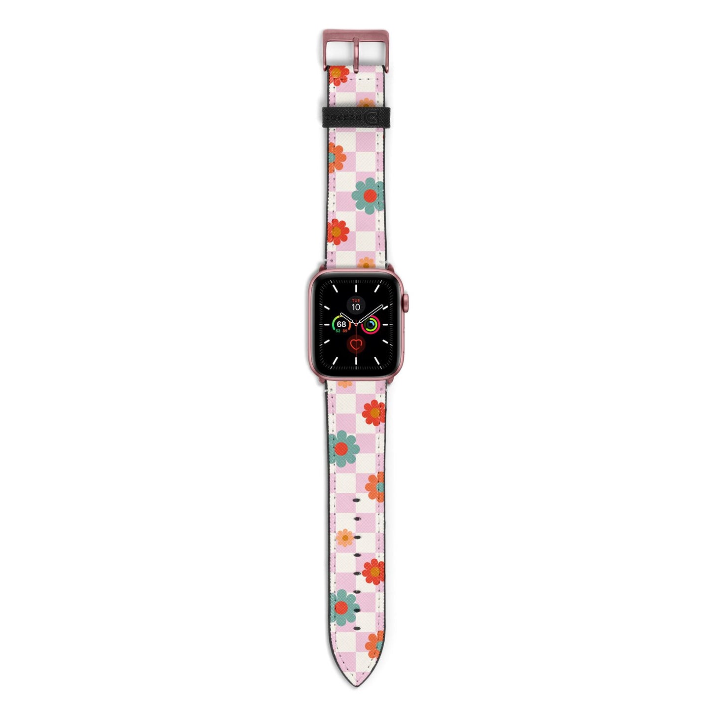 Flower Power Apple Watch Strap with Rose Gold Hardware