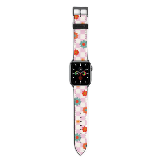 Flower Power Apple Watch Strap with Space Grey Hardware