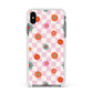 Flower Power Apple iPhone Xs Max Impact Case White Edge on Black Phone