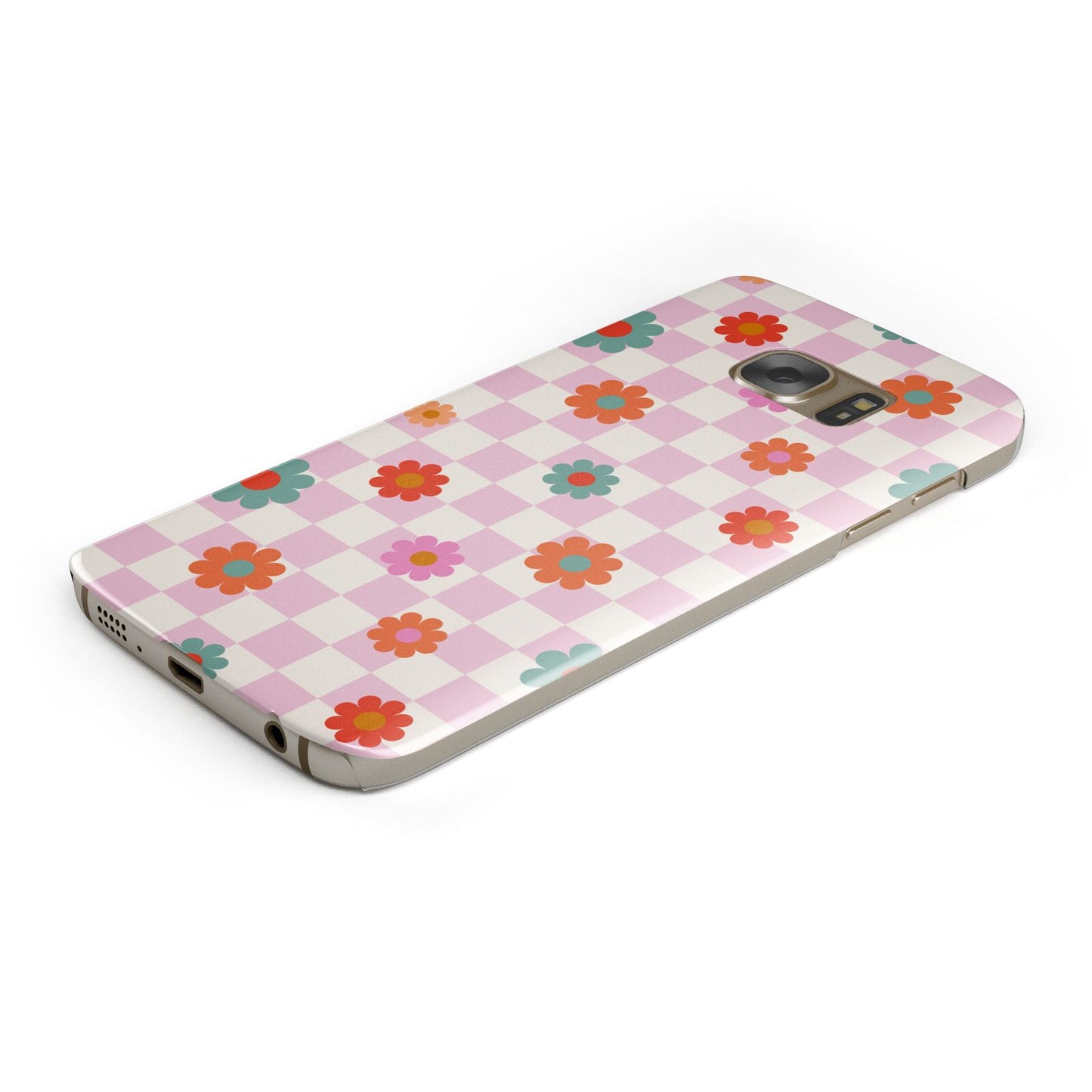 Flower Power Protective Samsung Galaxy Case Angled Image