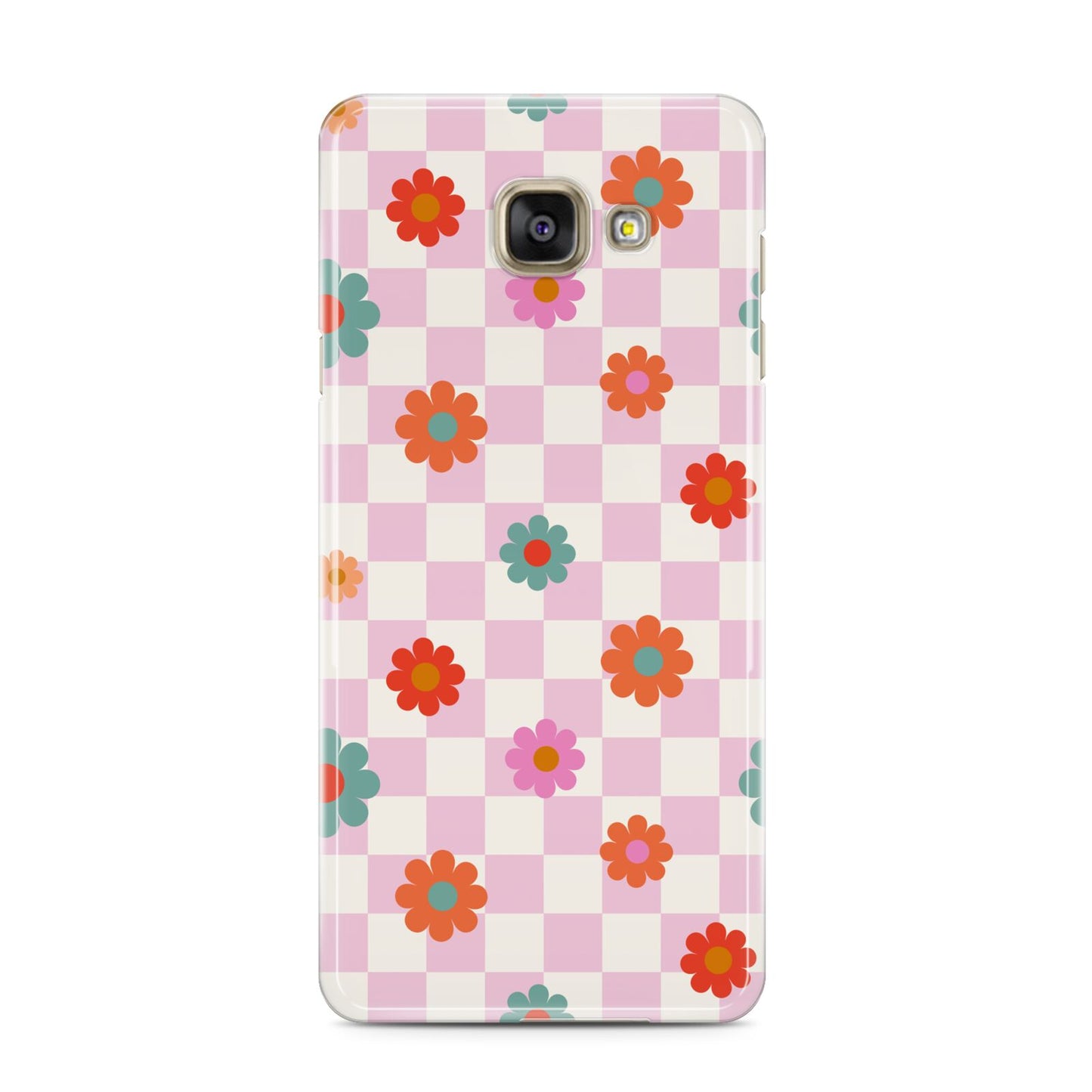 Flower Power Samsung Galaxy A3 2016 Case on gold phone