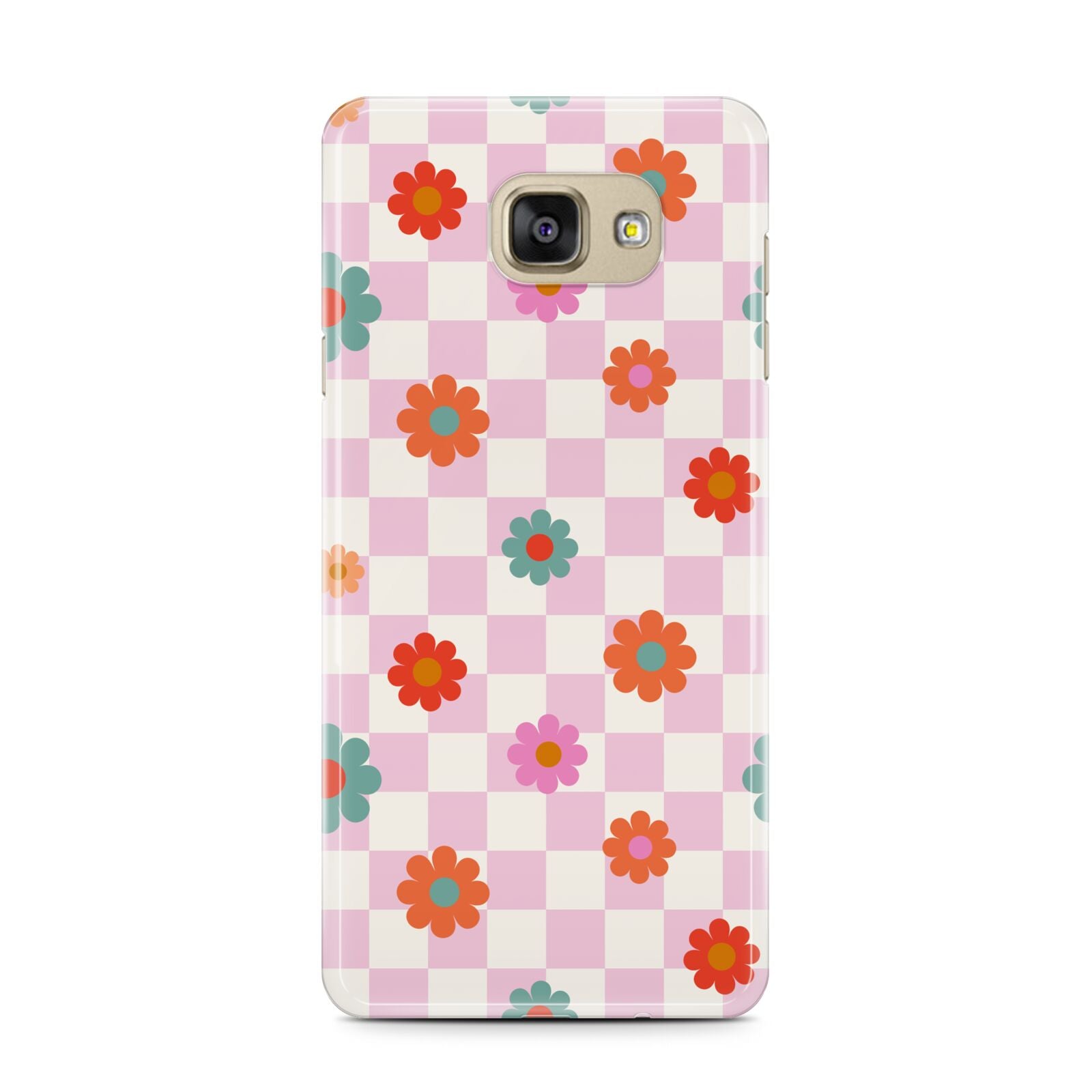 Flower Power Samsung Galaxy A7 2016 Case on gold phone