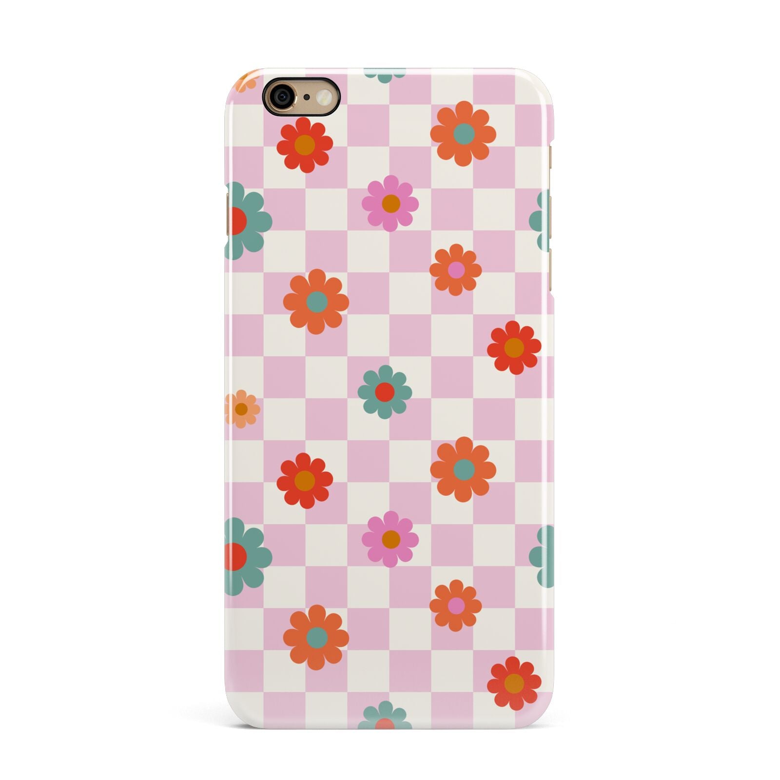 Flower Power iPhone 6 Plus 3D Snap Case on Gold Phone