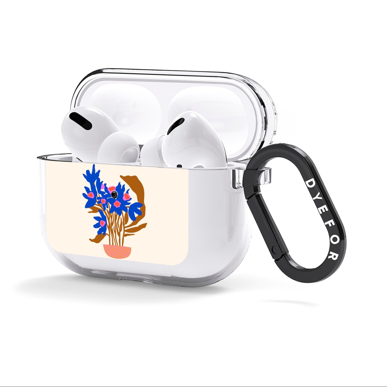 Flowers in a Vase AirPods Clear Case 3rd Gen Side Image