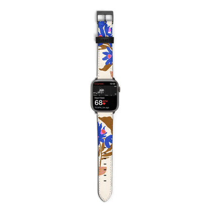 Flowers in a Vase Apple Watch Strap Size 38mm with Space Grey Hardware