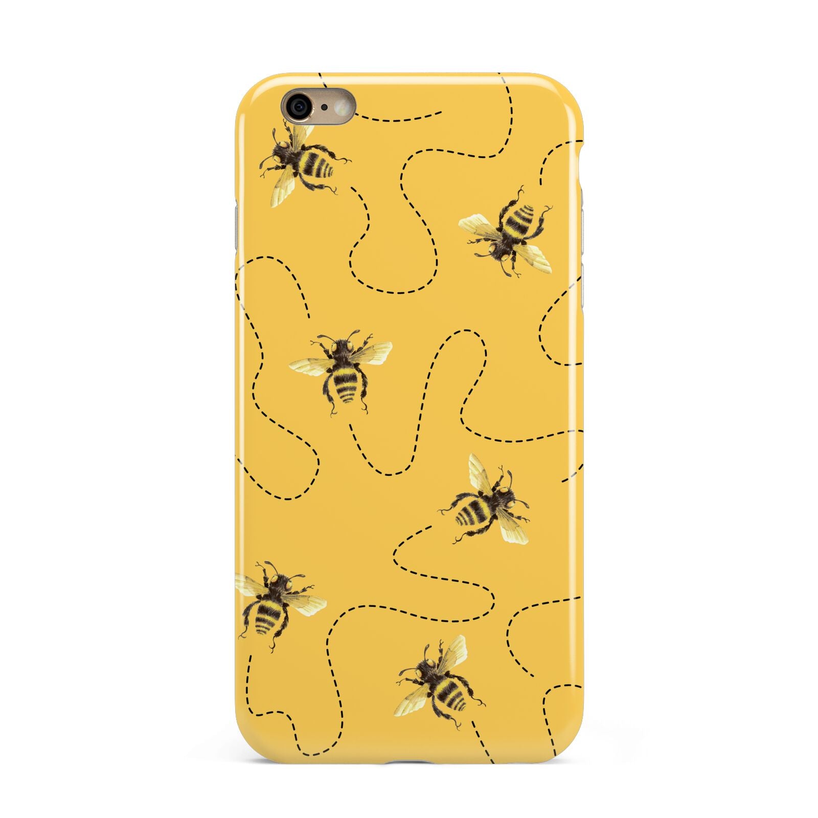 Flying Bees with Yellow Background Apple iPhone 6 Plus 3D Tough Case