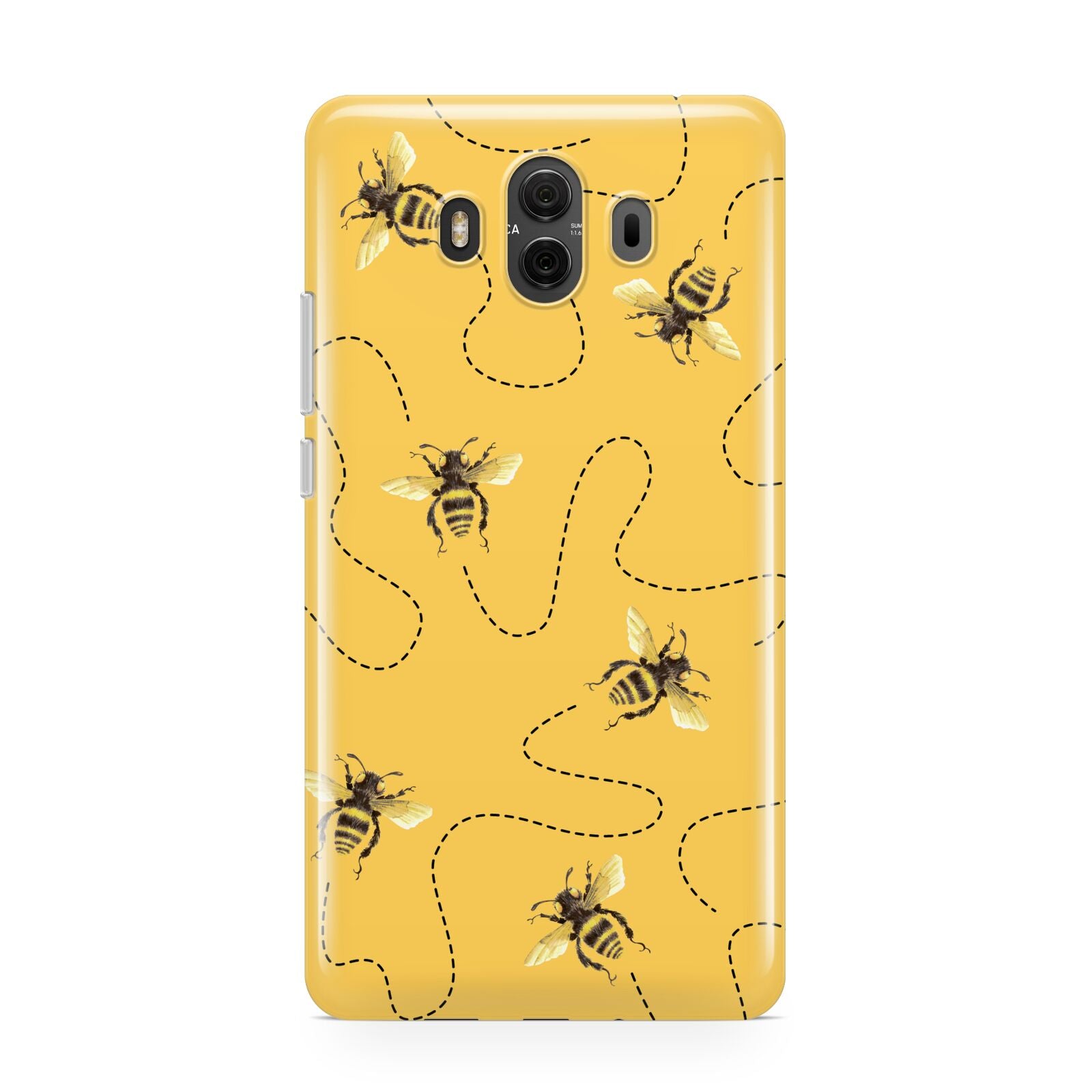 Flying Bees with Yellow Background Huawei Mate 10 Protective Phone Case