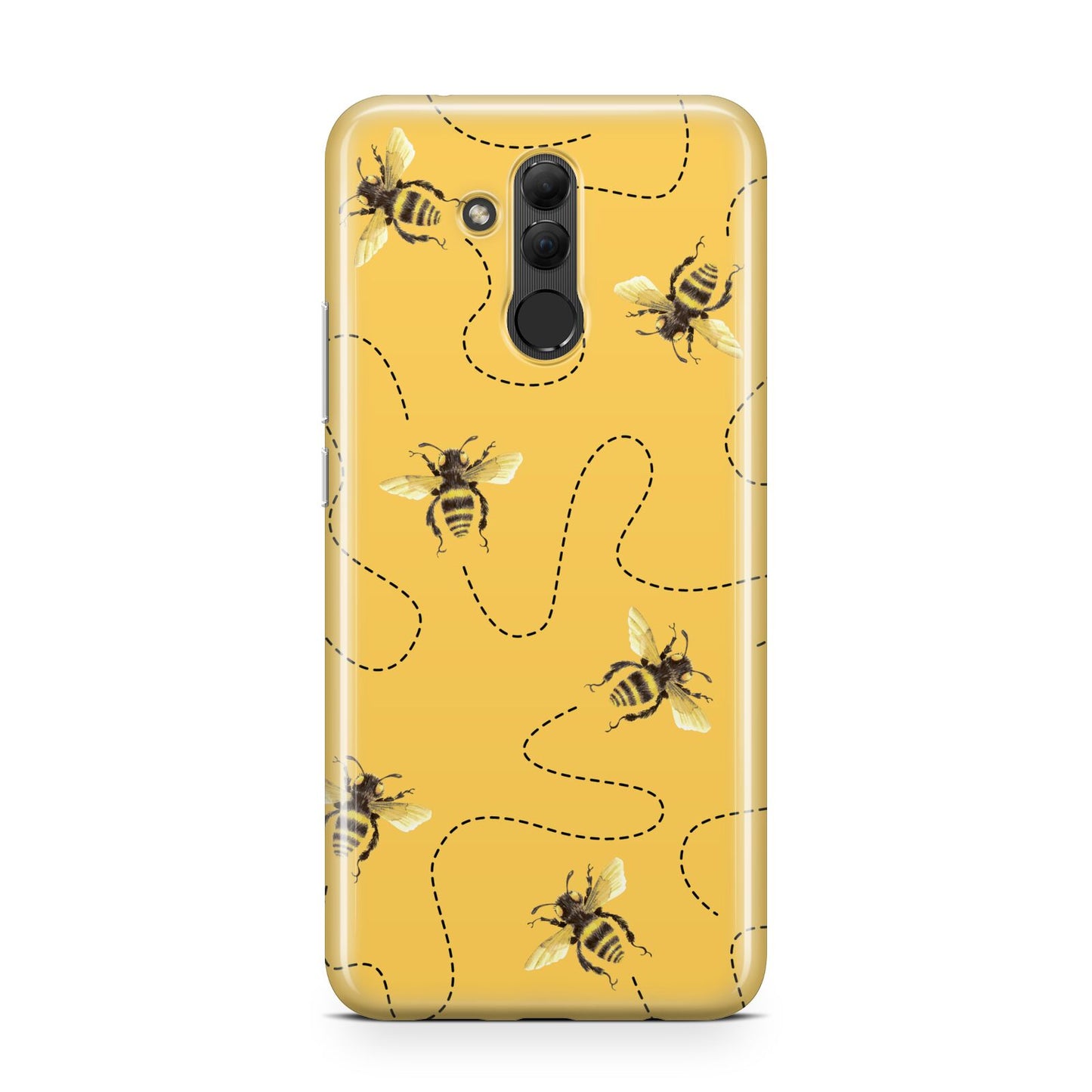 Flying Bees with Yellow Background Huawei Mate 20 Lite