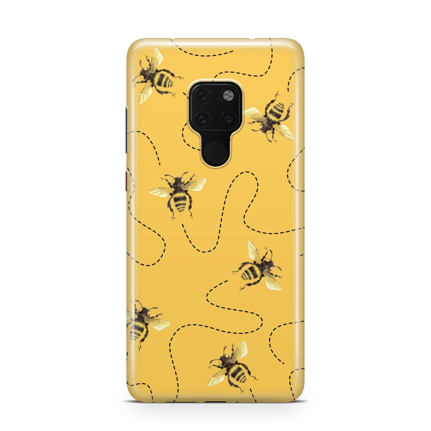 Flying Bees with Yellow Background Huawei Mate 20 Phone Case