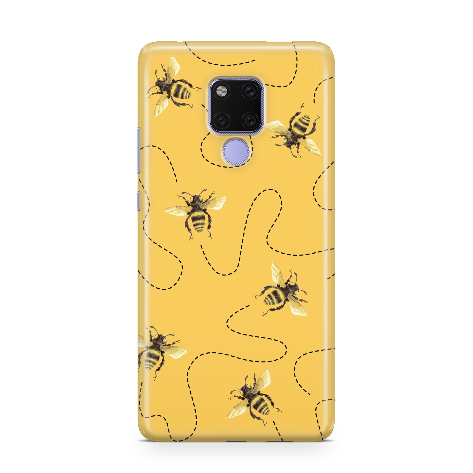 Flying Bees with Yellow Background Huawei Mate 20X Phone Case