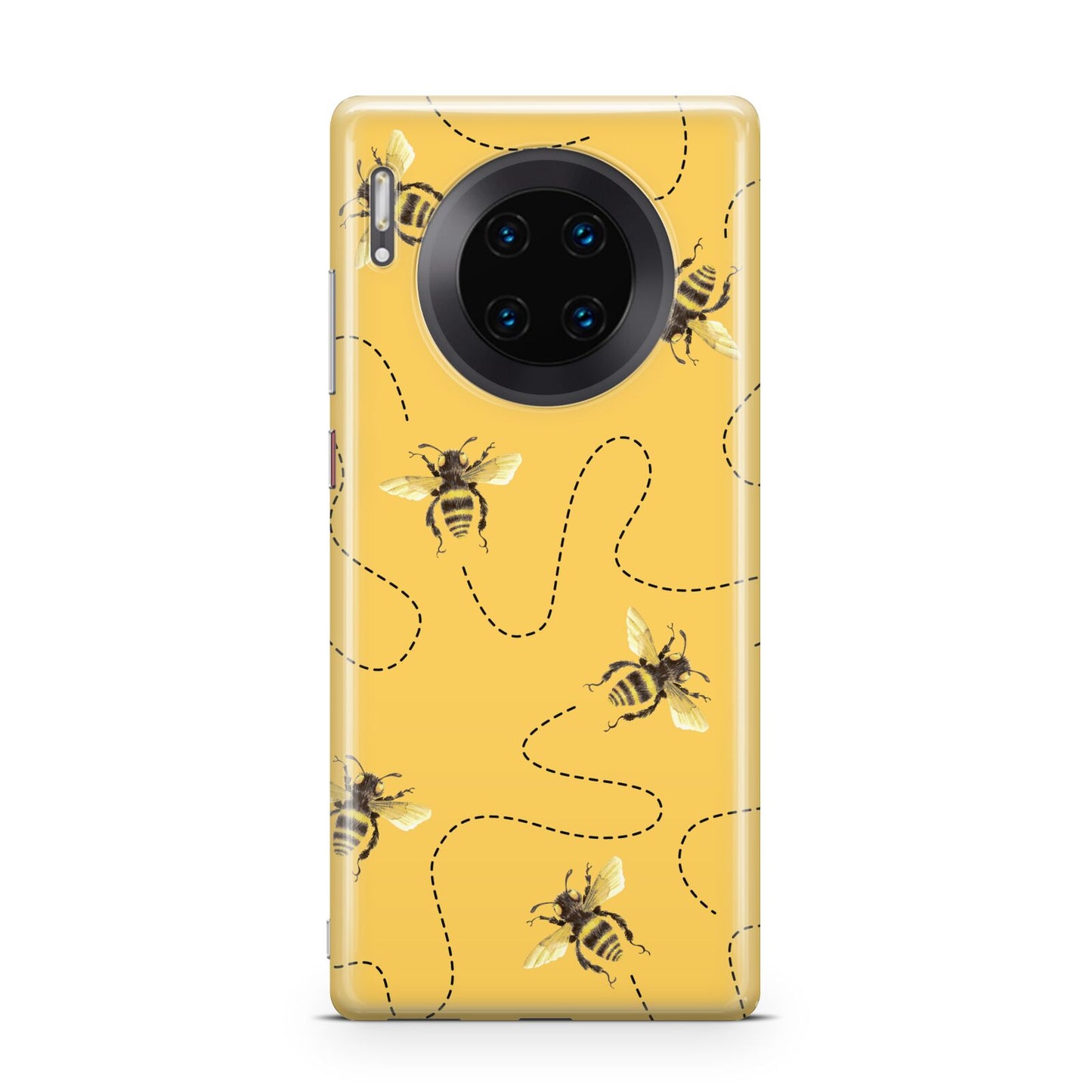 Flying Bees with Yellow Background Huawei Mate 30 Pro Phone Case