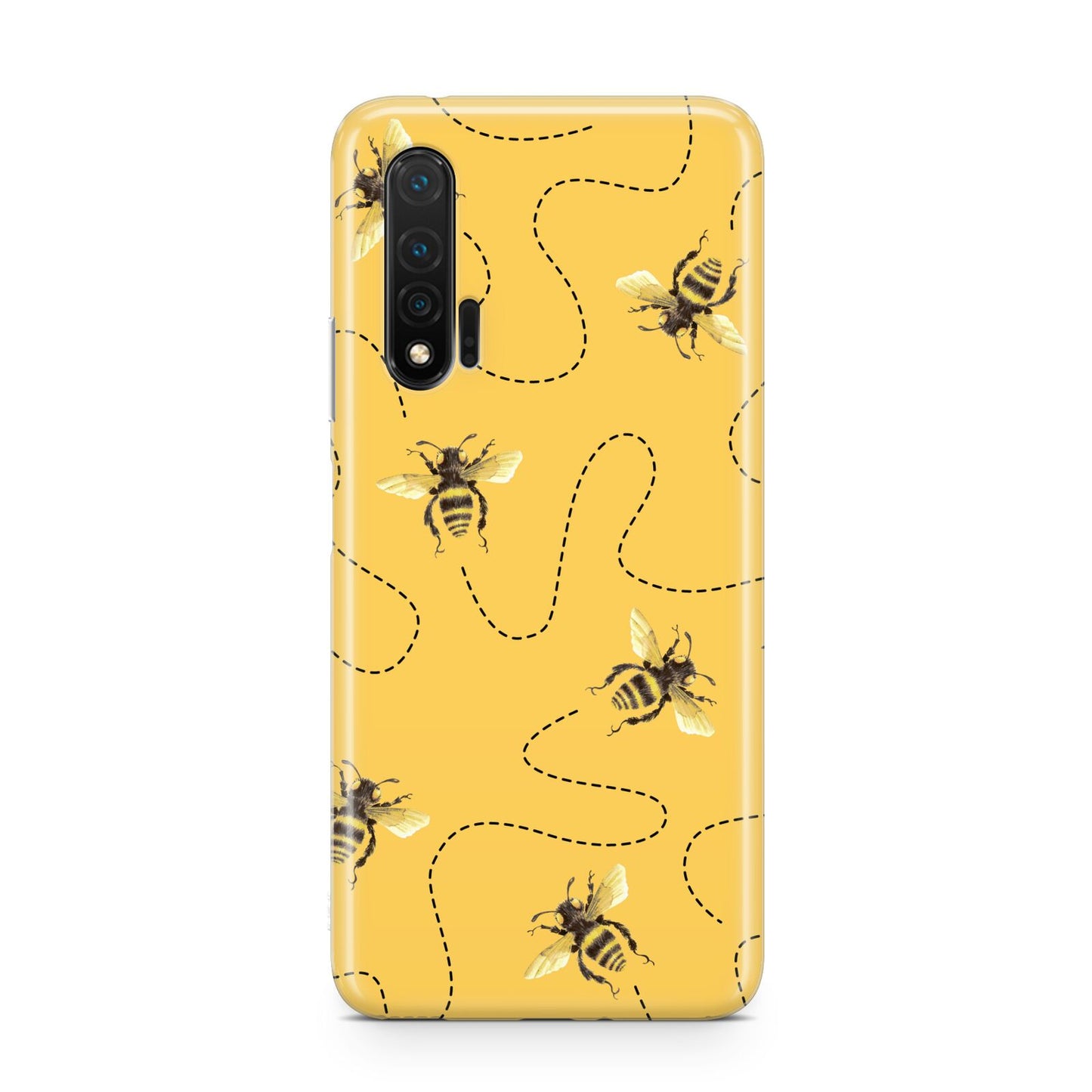 Flying Bees with Yellow Background Huawei Nova 6 Phone Case