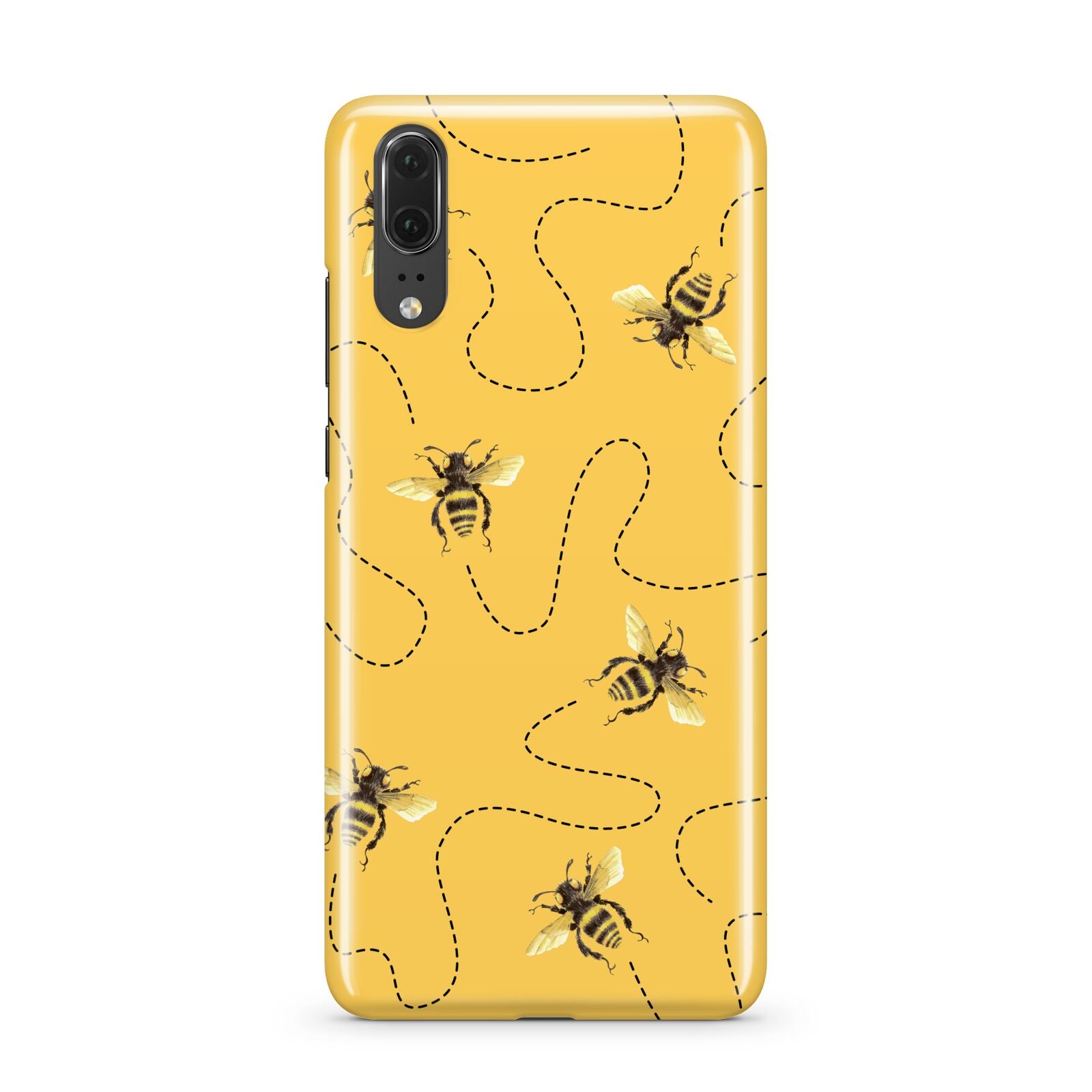 Flying Bees with Yellow Background Huawei P20 Phone Case