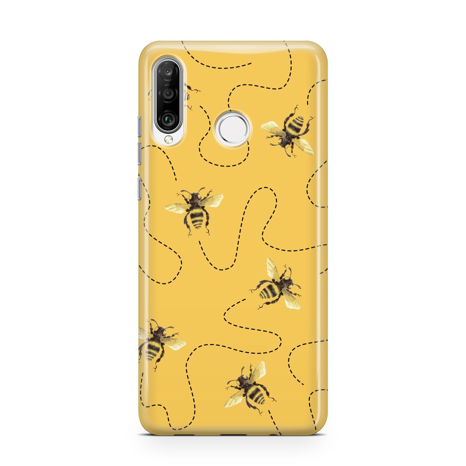 Flying Bees with Yellow Background Huawei P30 Lite Phone Case