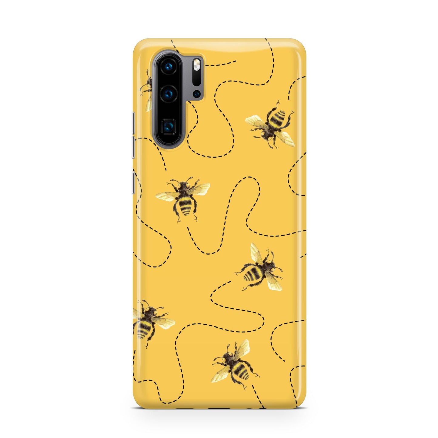 Flying Bees with Yellow Background Huawei P30 Pro Phone Case