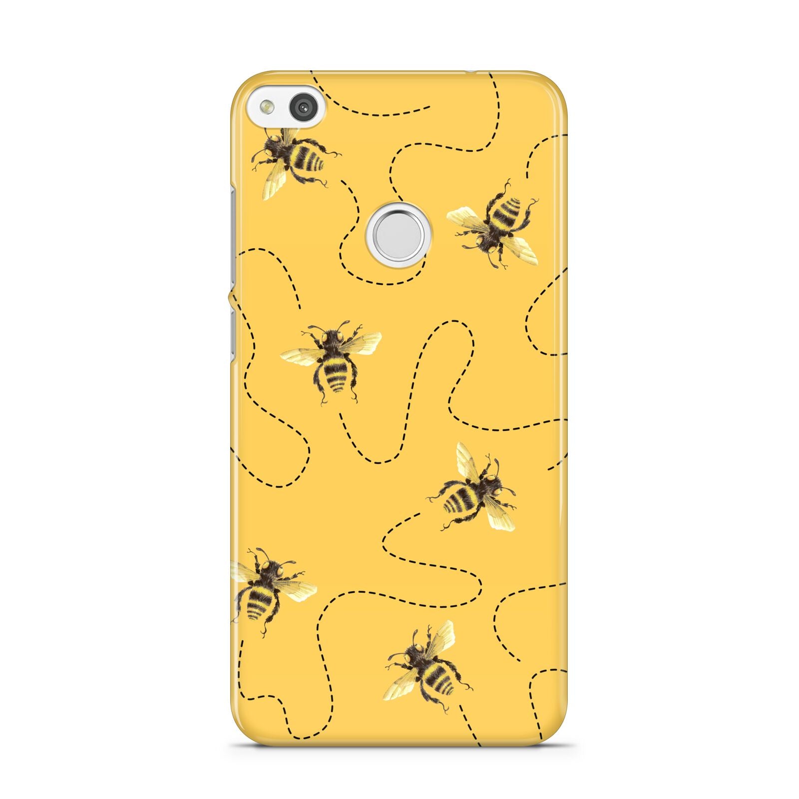 Flying Bees with Yellow Background Huawei P8 Lite Case