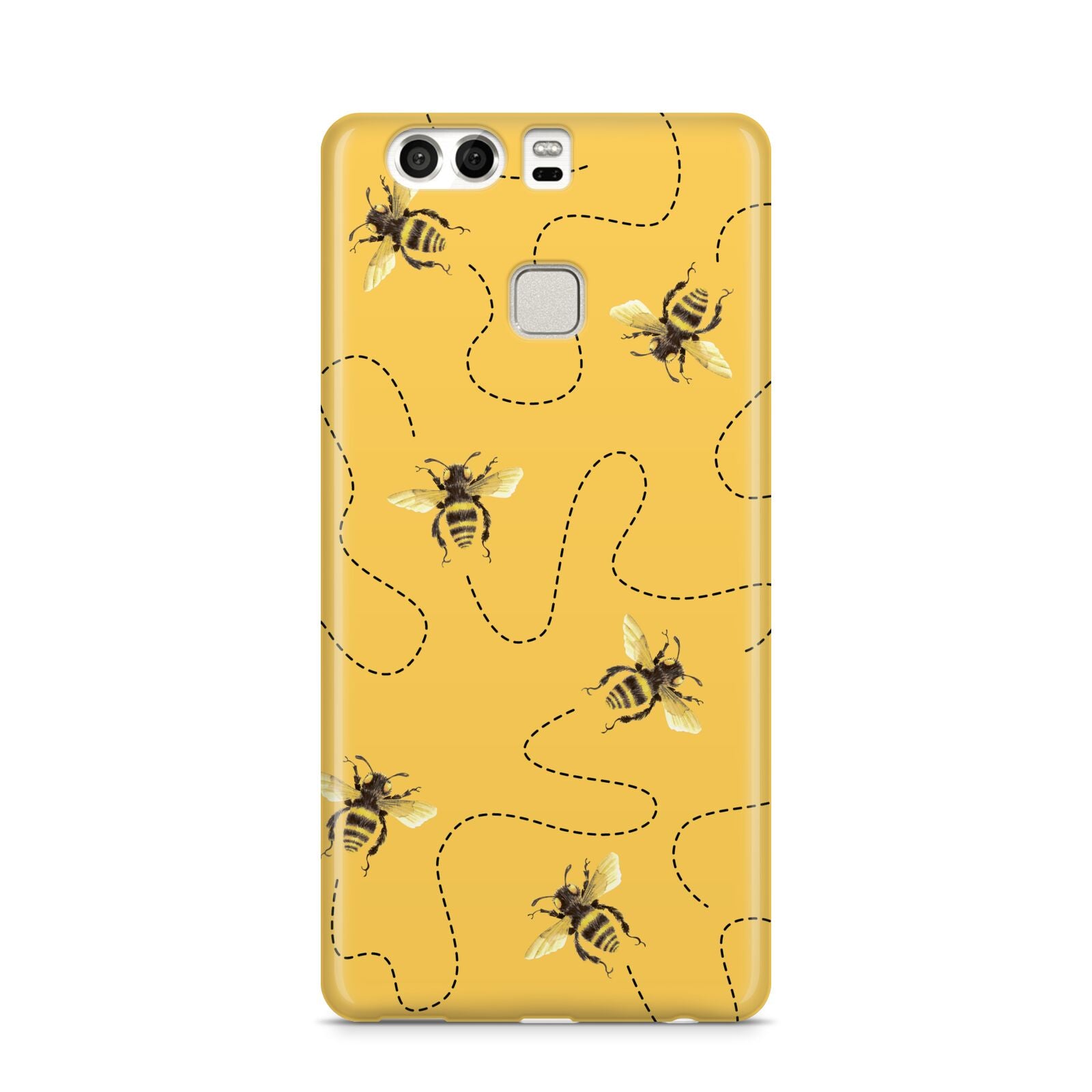 Flying Bees with Yellow Background Huawei P9 Case