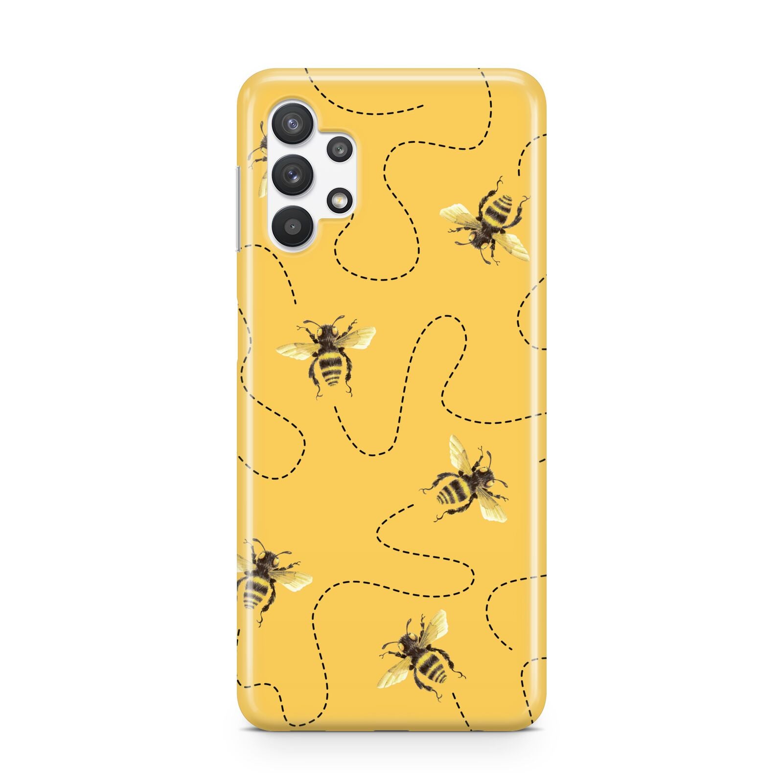 Flying Bees with Yellow Background Samsung A32 5G Case