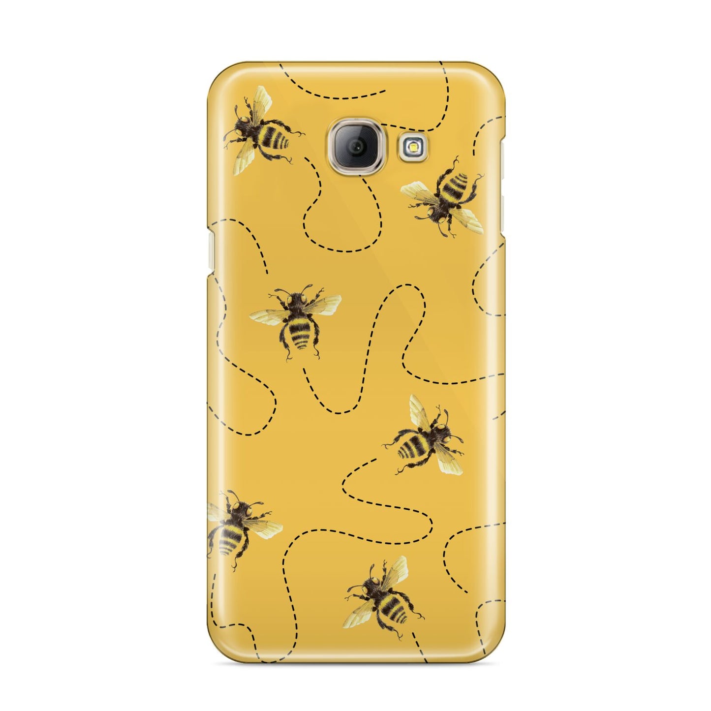 Flying Bees with Yellow Background Samsung Galaxy A8 2016 Case