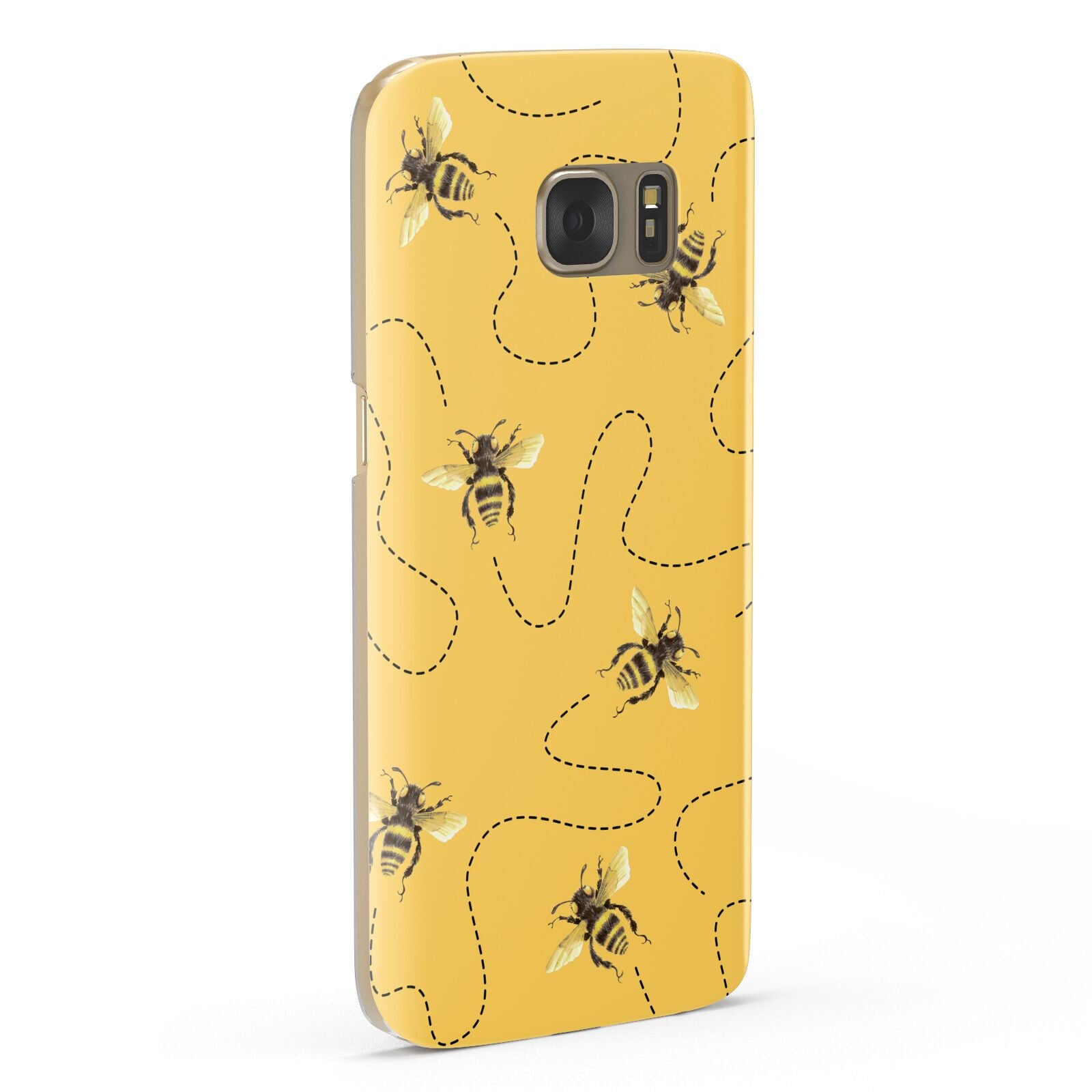 Flying Bees with Yellow Background Samsung Galaxy Case Fourty Five Degrees