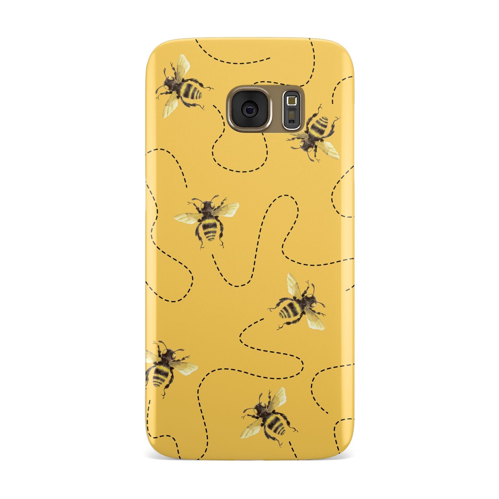 Flying Bees with Yellow Background Samsung Galaxy Case