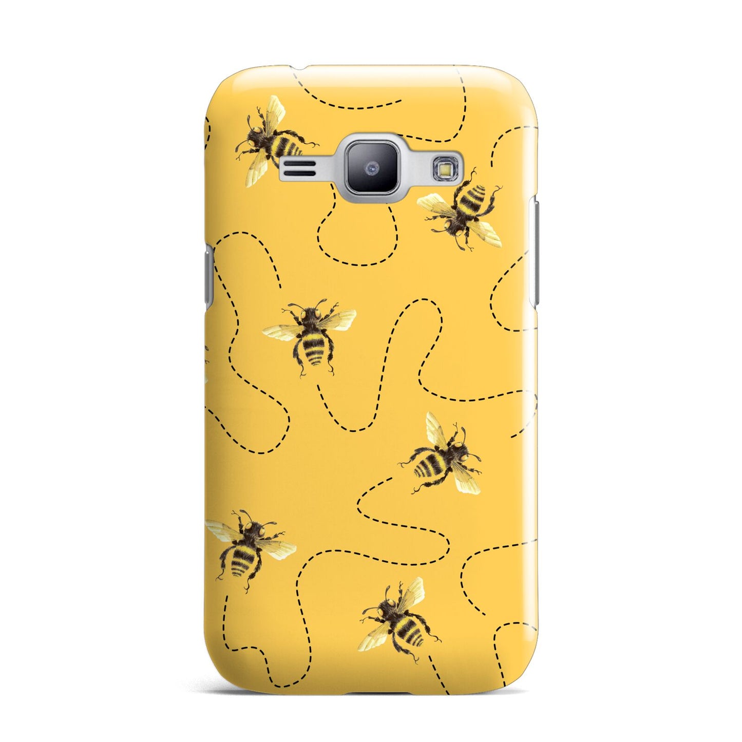 Flying Bees with Yellow Background Samsung Galaxy J1 2015 Case