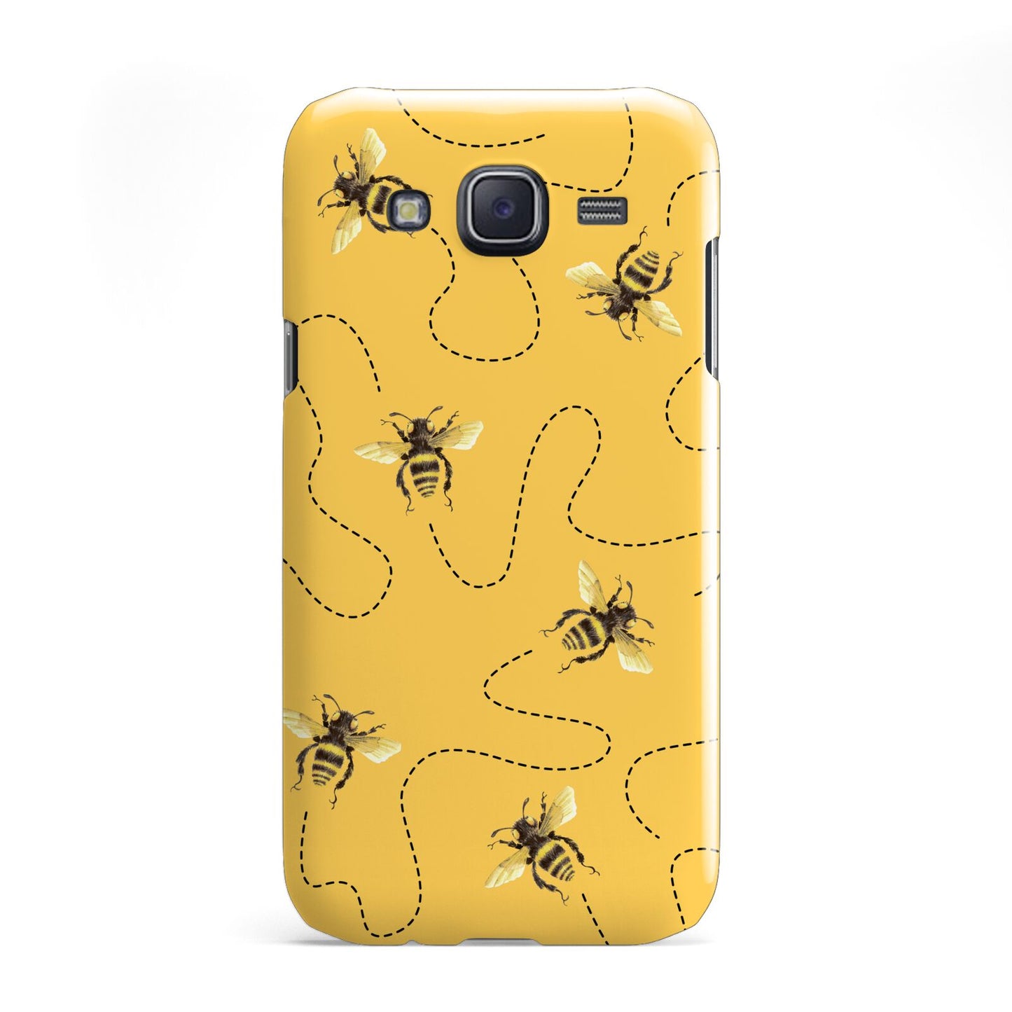 Flying Bees with Yellow Background Samsung Galaxy J5 Case