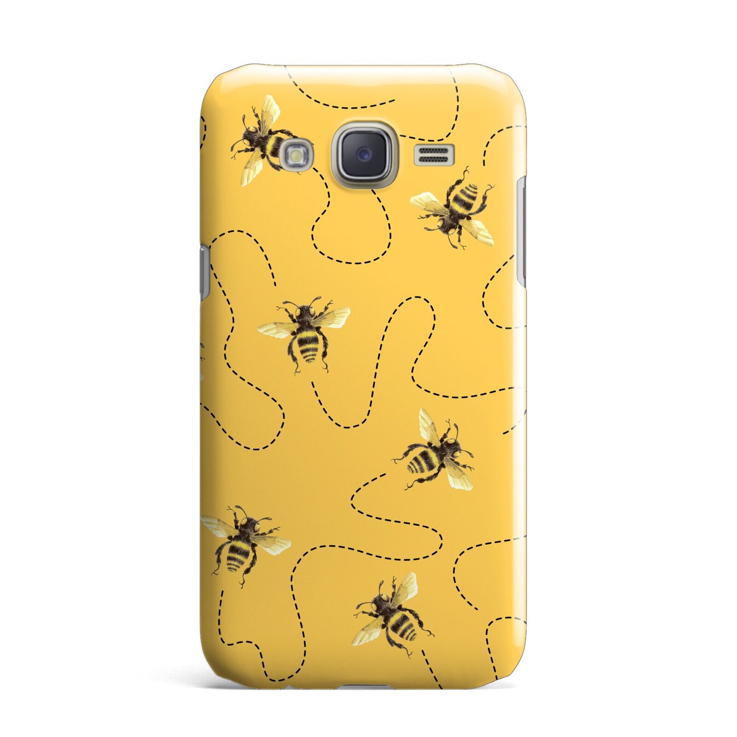 Flying Bees with Yellow Background Samsung Galaxy J7 Case