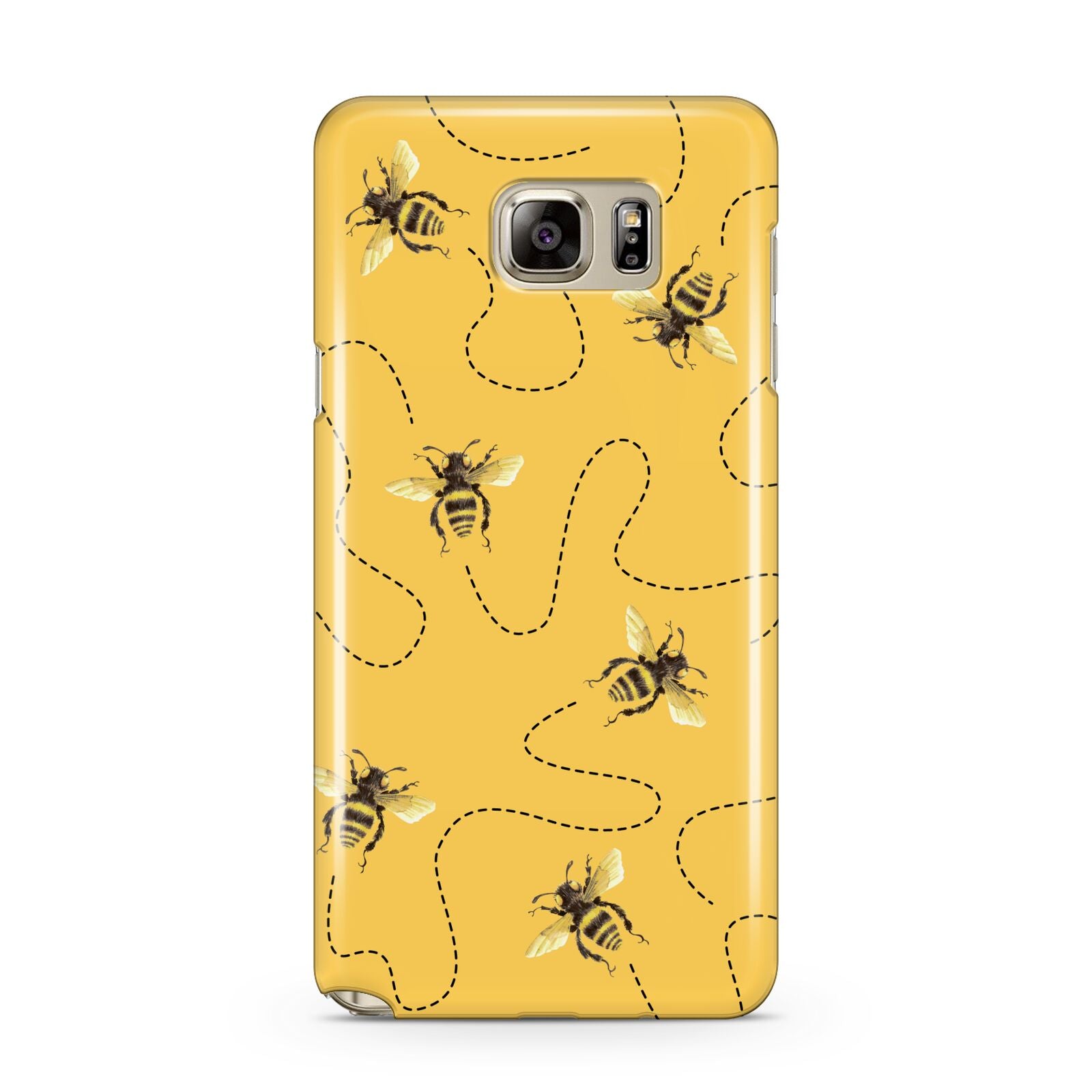 Flying Bees with Yellow Background Samsung Galaxy Note 5 Case