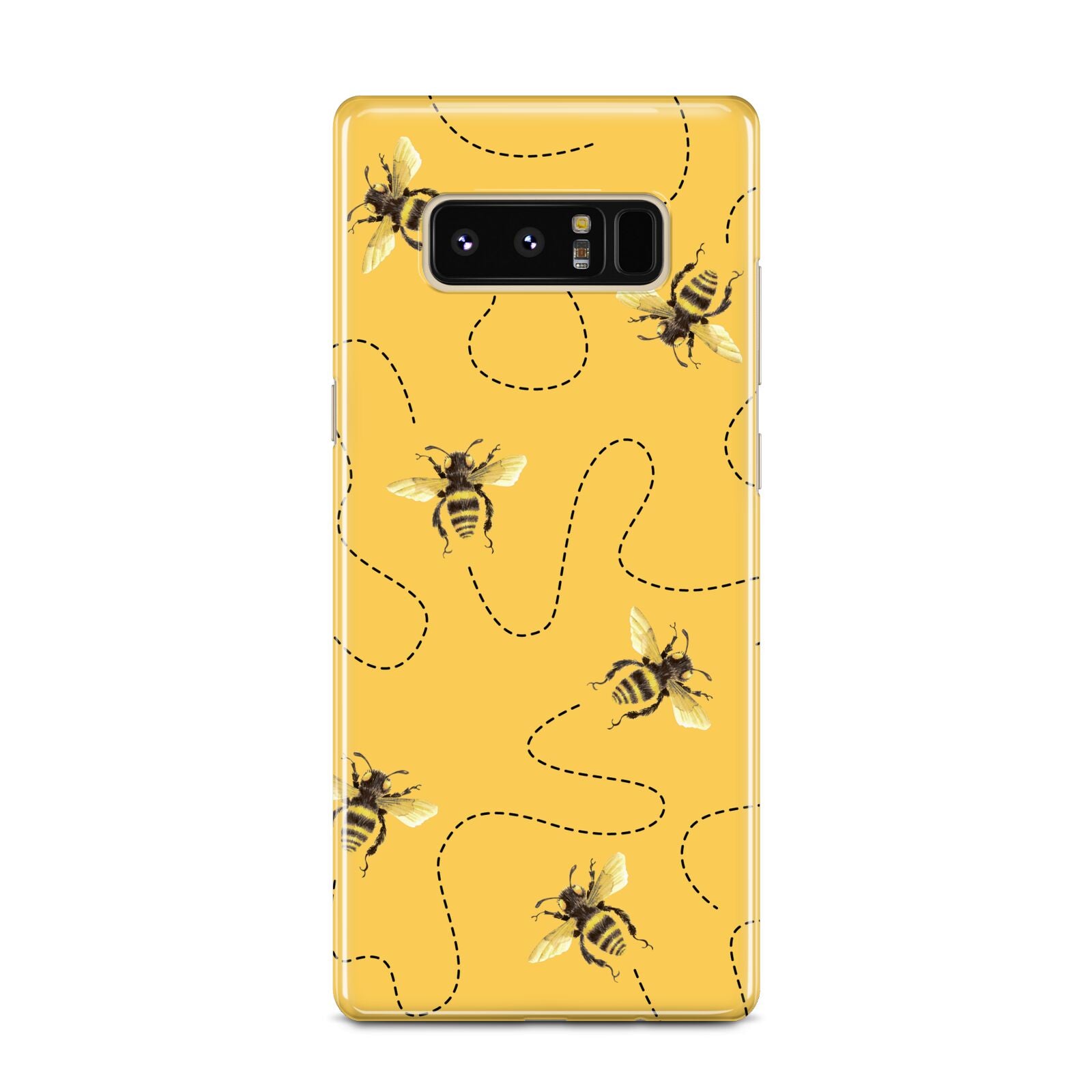 Flying Bees with Yellow Background Samsung Galaxy Note 8 Case