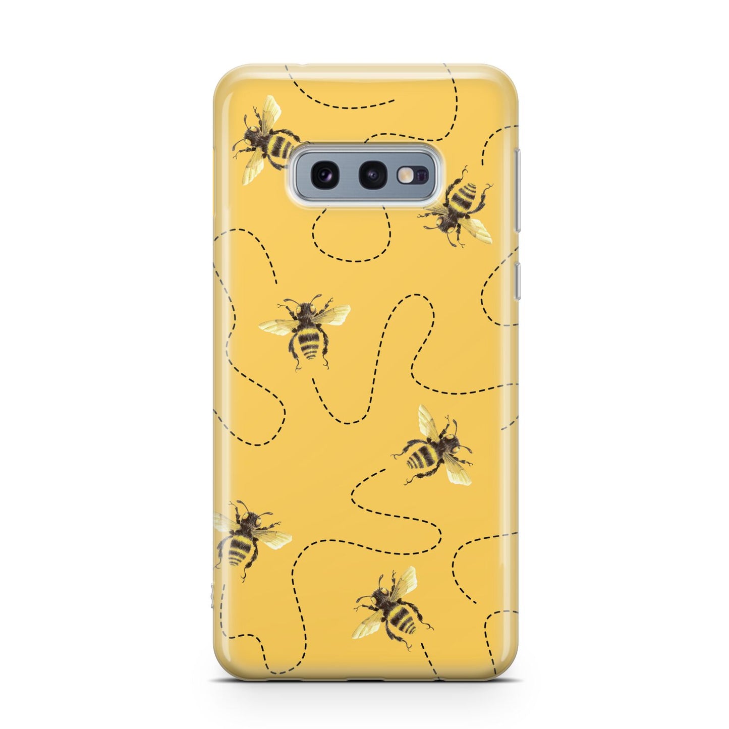 Flying Bees with Yellow Background Samsung Galaxy S10E Case