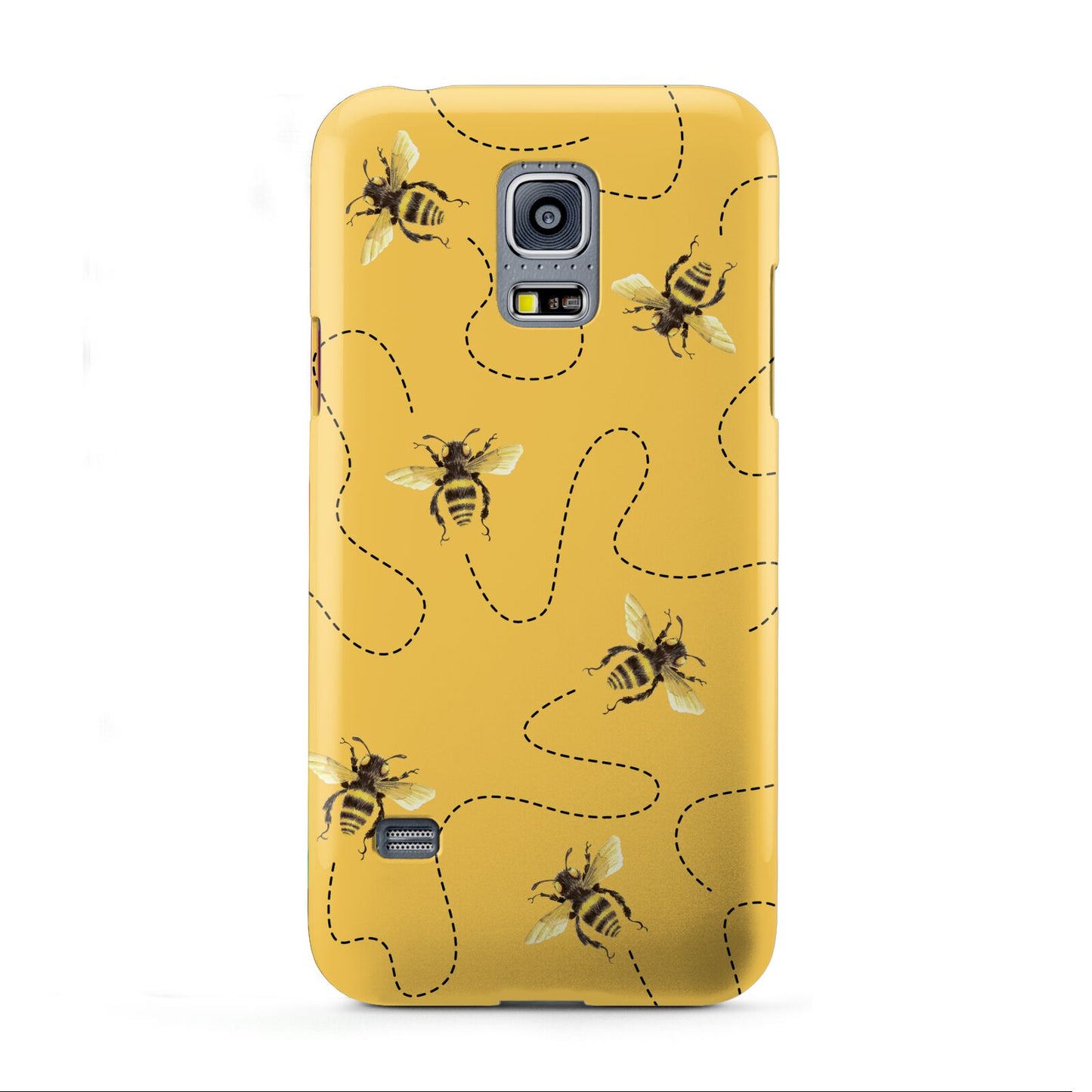 Flying Bees with Yellow Background Samsung Galaxy S5 Mini Case