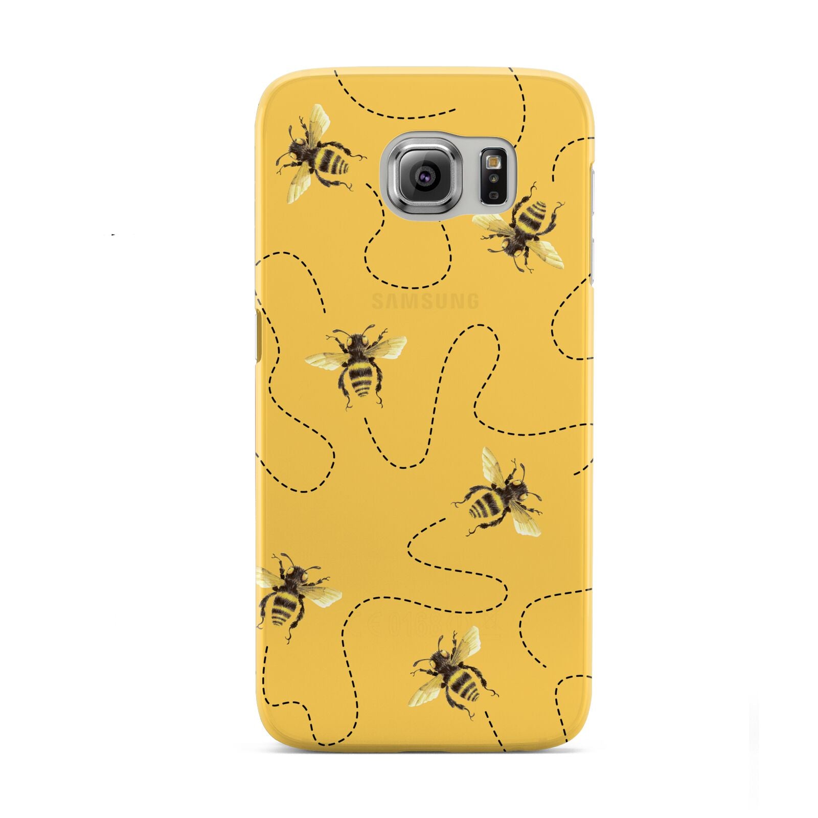 Flying Bees with Yellow Background Samsung Galaxy S6 Case