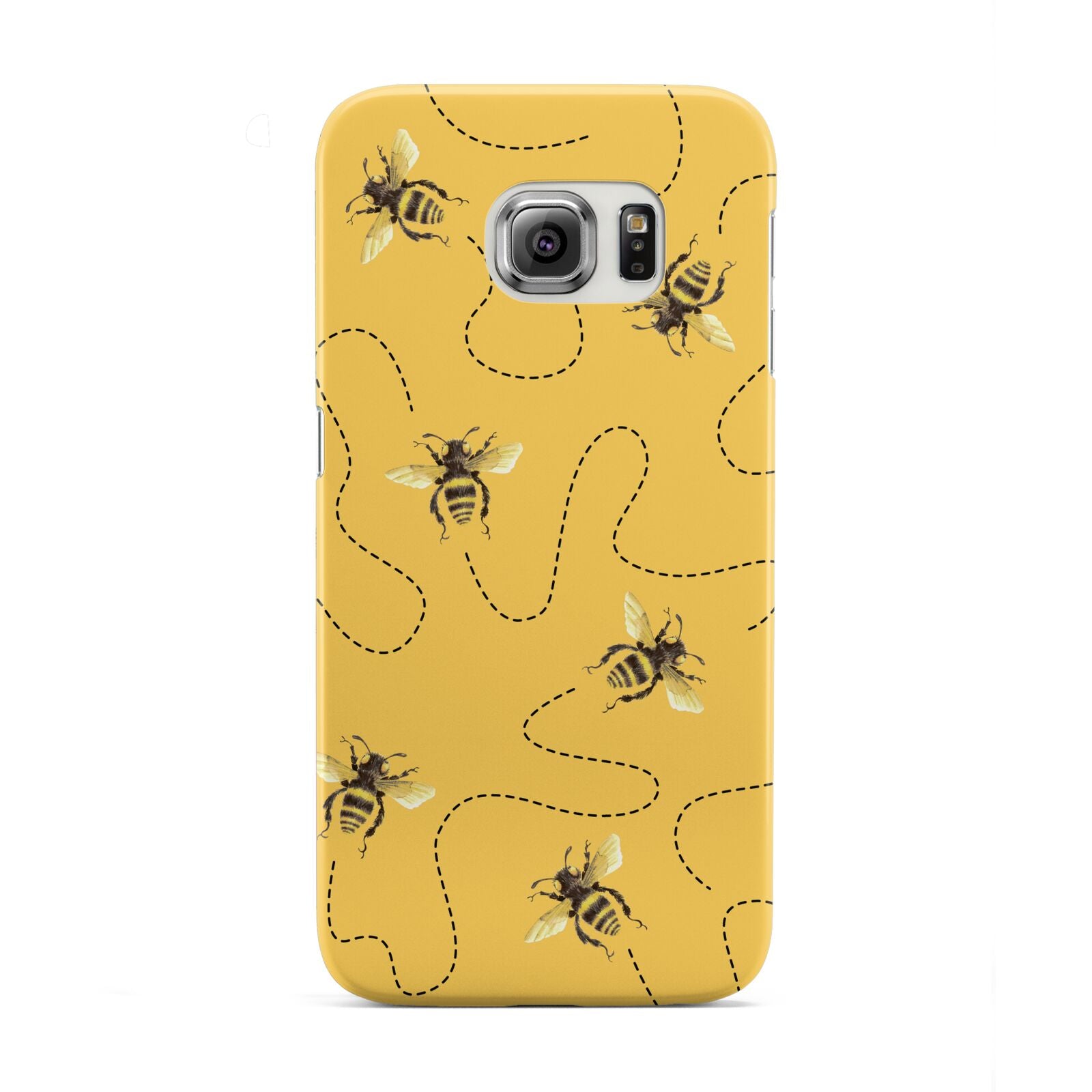 Flying Bees with Yellow Background Samsung Galaxy S6 Edge Case