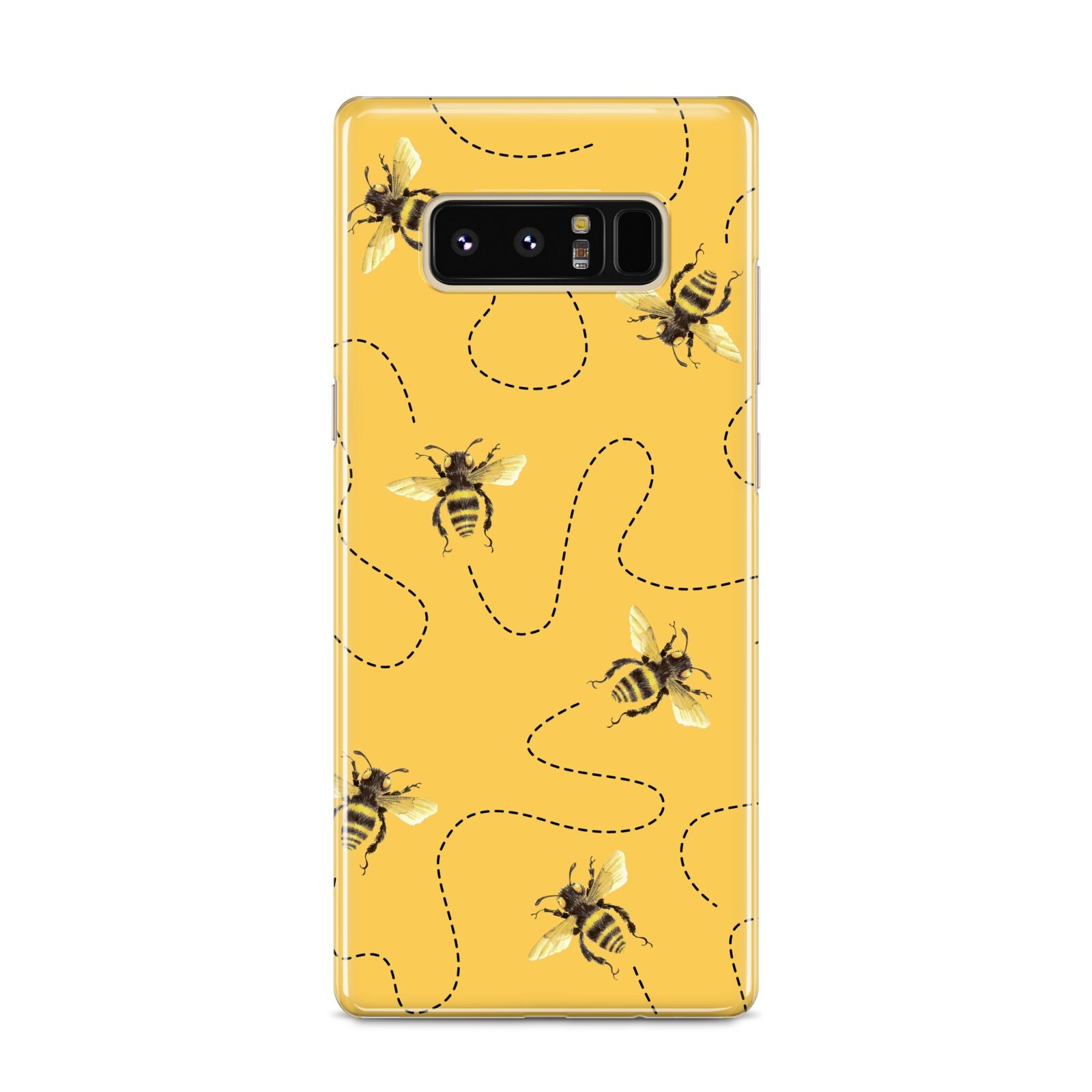 Flying Bees with Yellow Background Samsung Galaxy S8 Case