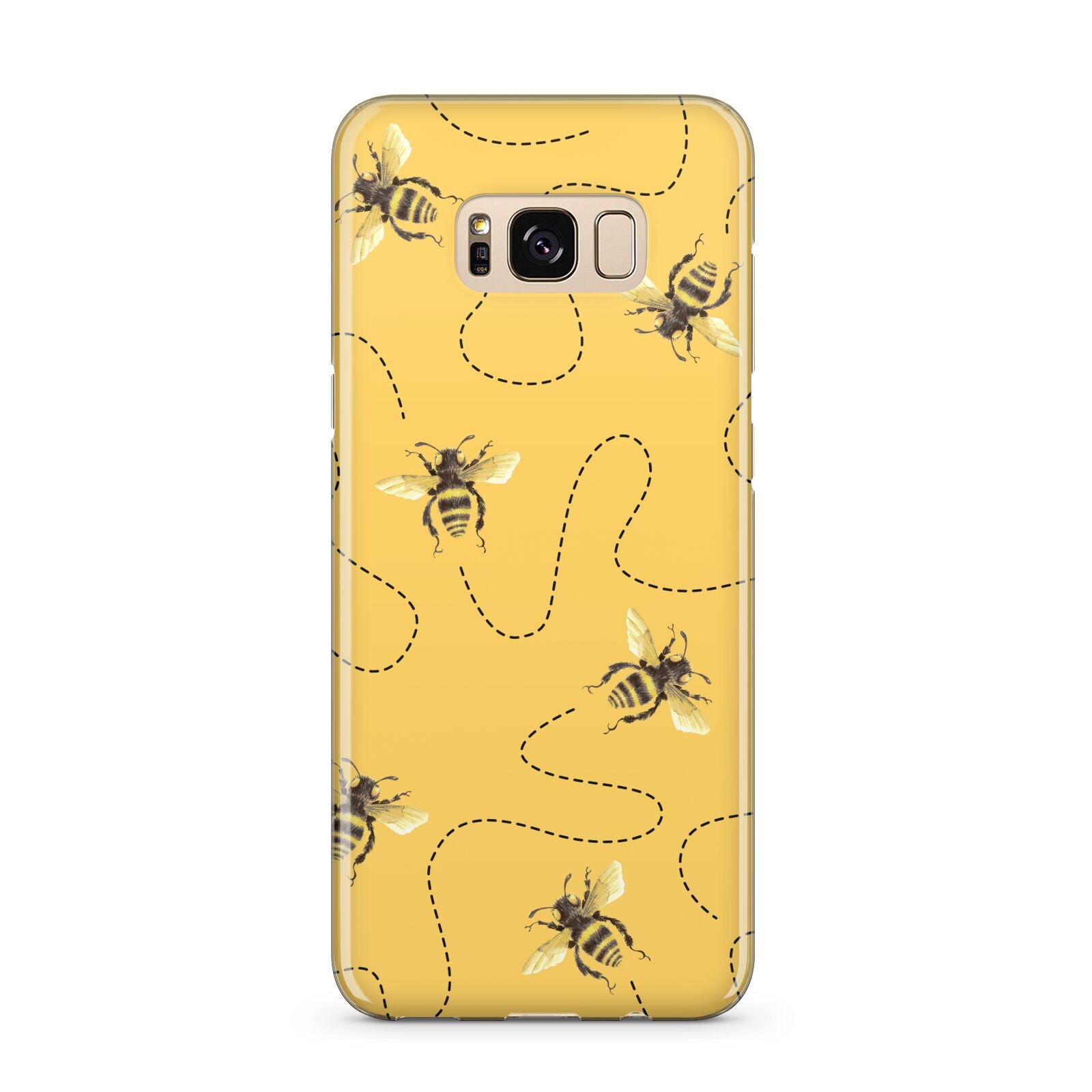 Flying Bees with Yellow Background Samsung Galaxy S8 Plus Case