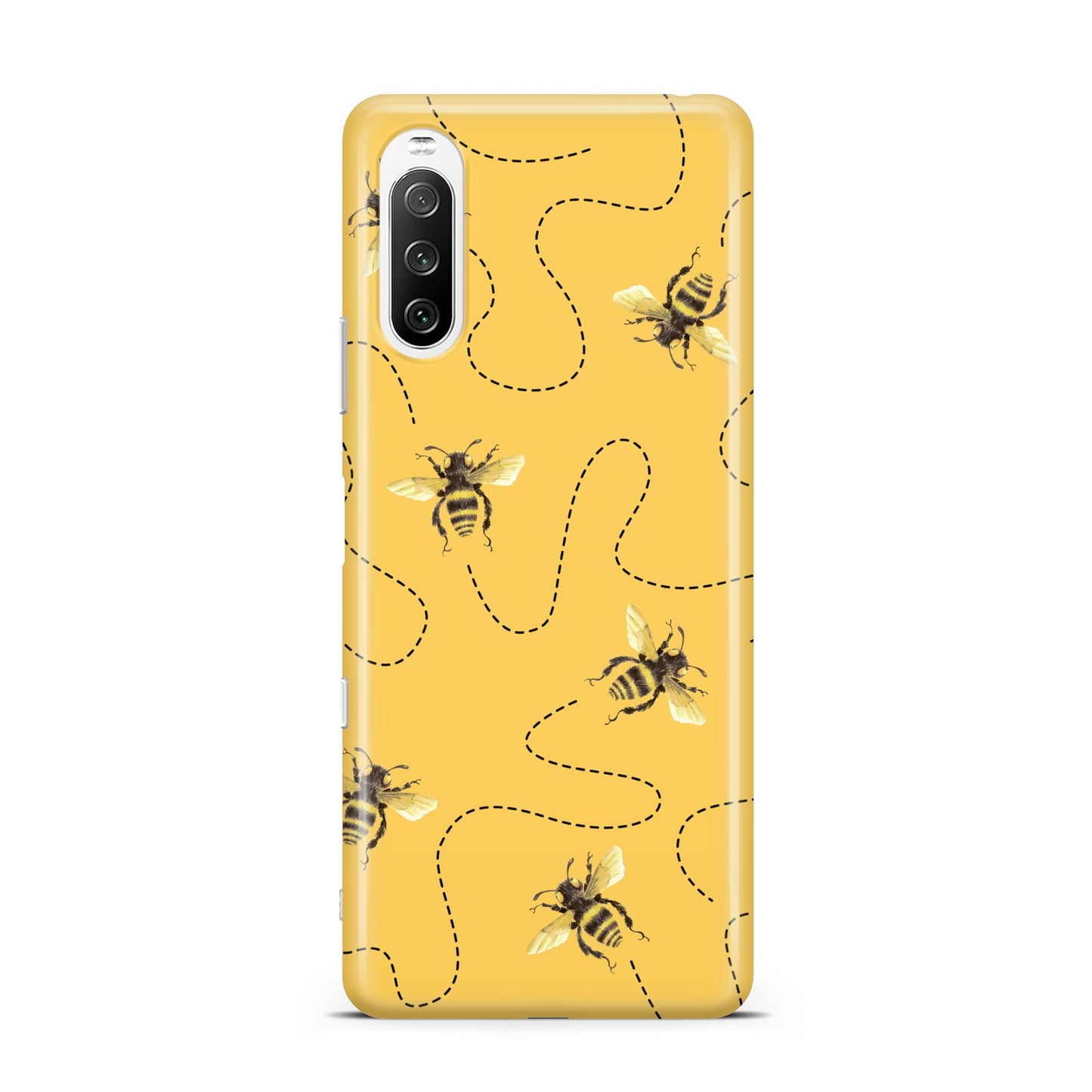 Flying Bees with Yellow Background Sony Xperia 10 III Case